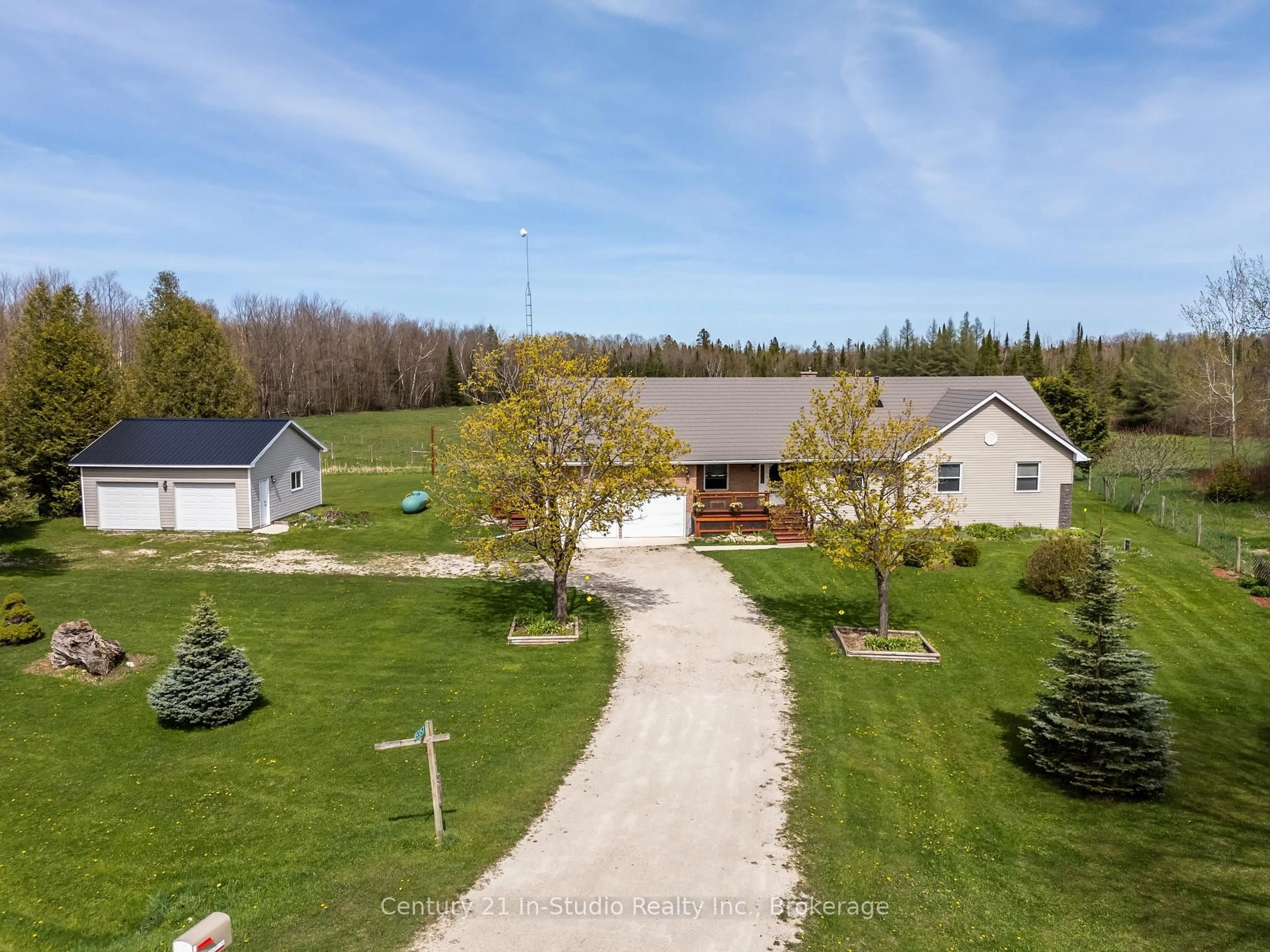 A pic from outside/outdoor area/front of a property/back of a property/a pic from drone, unknown for 453157 Grey Road 2, Grey Highlands Ontario N0C 1L0