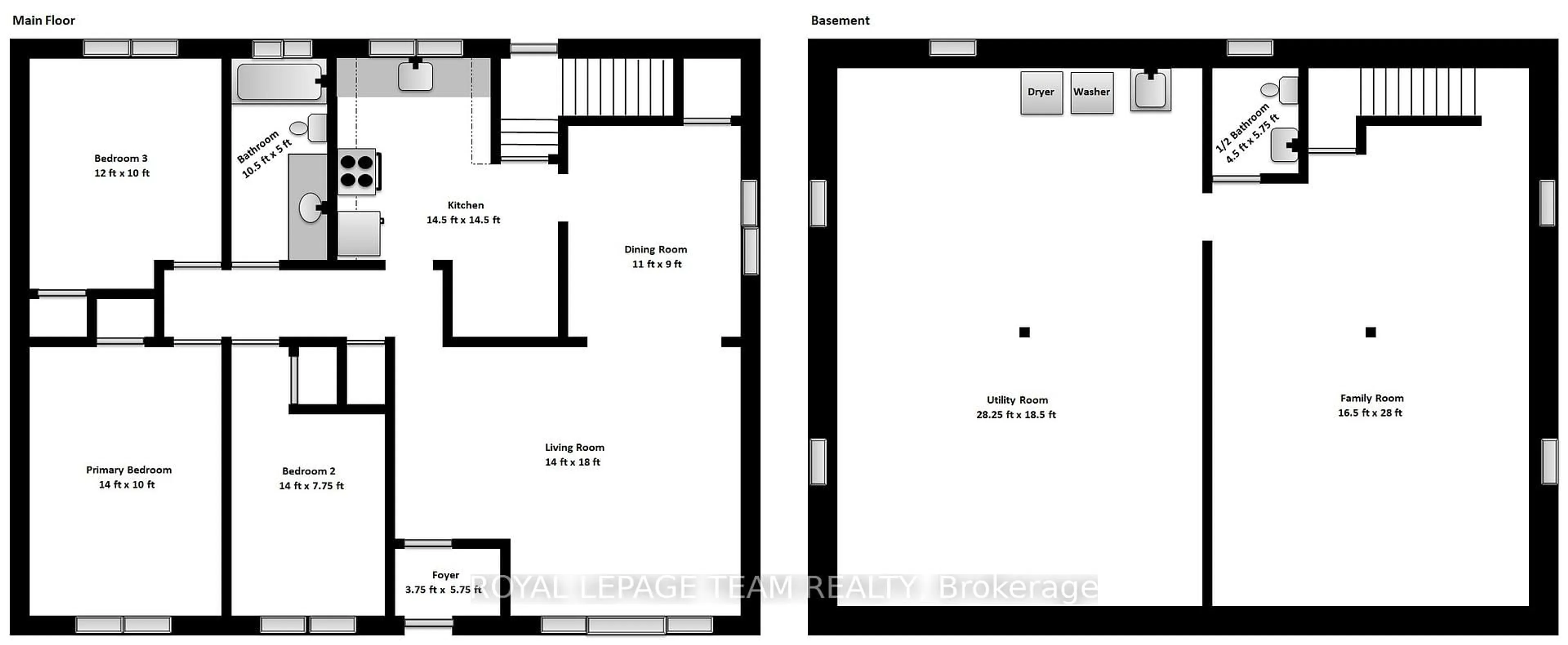 Floor plan for 1231 Ridgemont Ave, Ottawa Ontario K1V 6E6