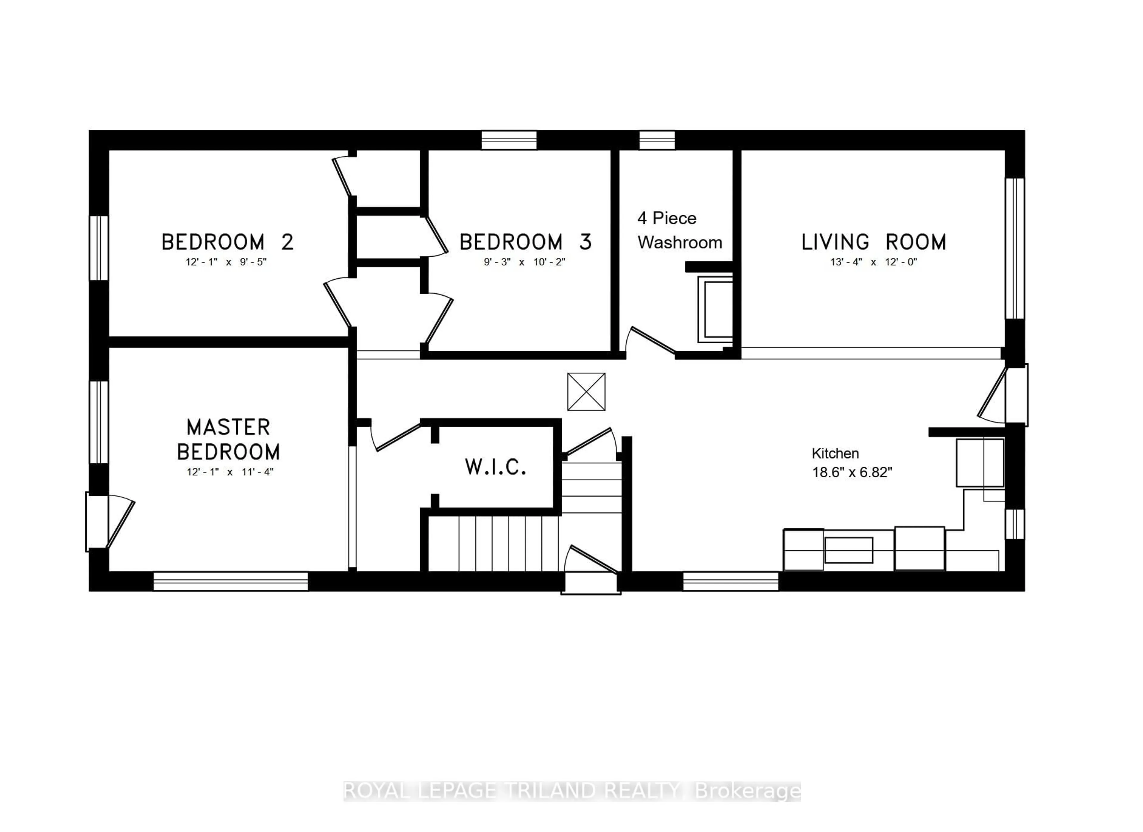 Floor plan for 616 Grosvenor St, London East Ontario N5Y 3T4