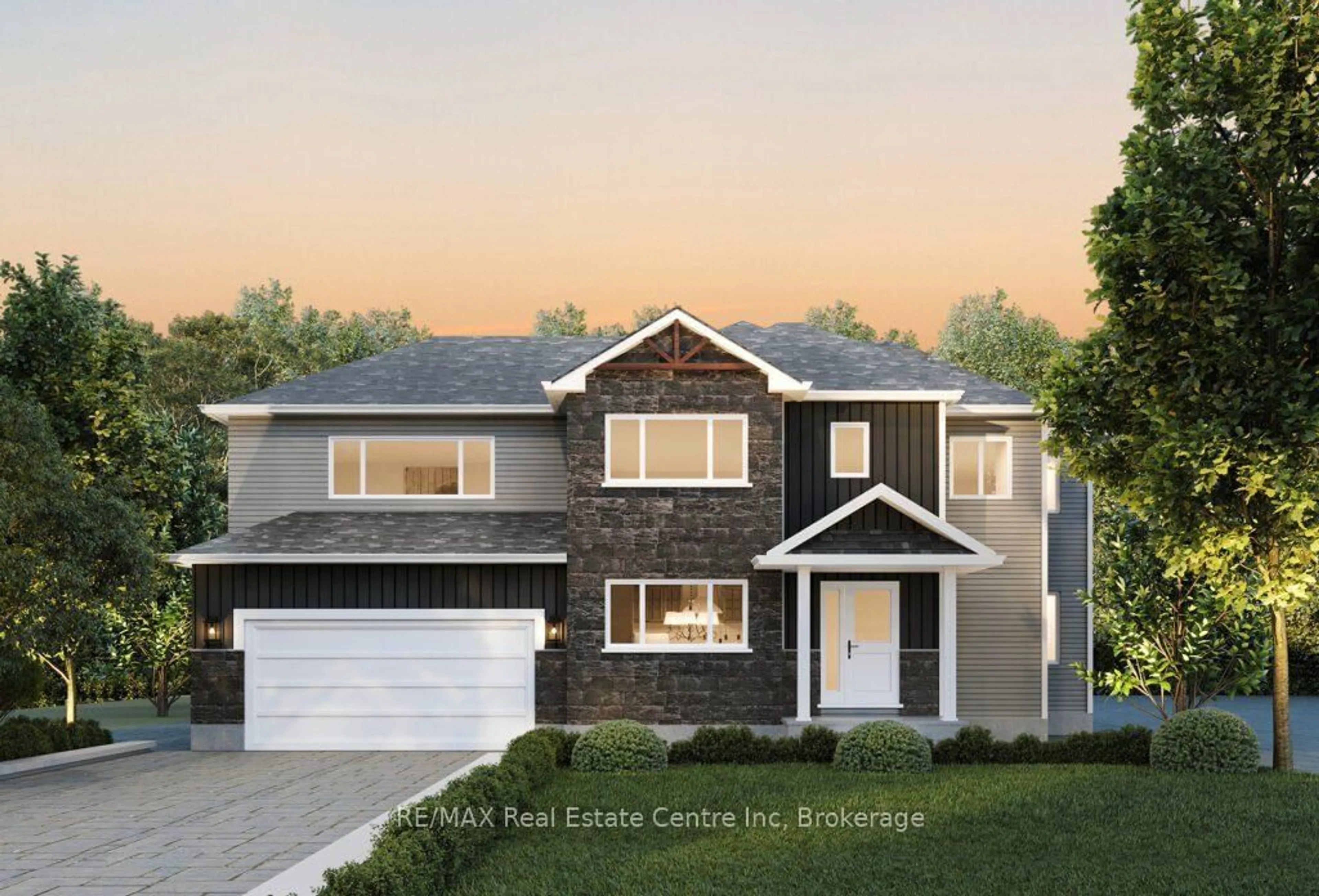 Home with vinyl exterior material, street for 206 Bridge Cres, Minto Ontario N0G 2P0