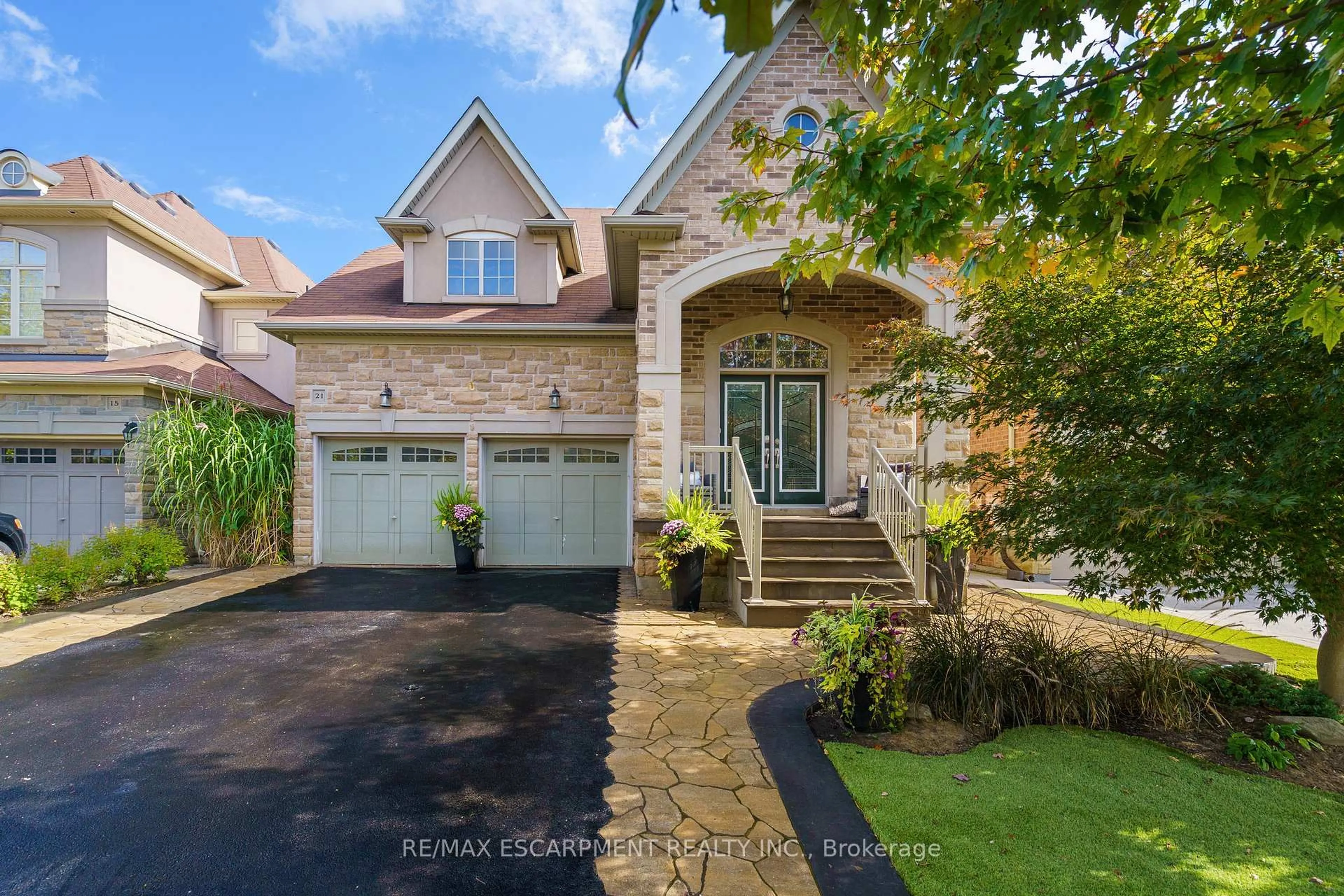 Home with brick exterior material, street for 21 Shade Forest Tr, Hamilton Ontario L9B 0E5