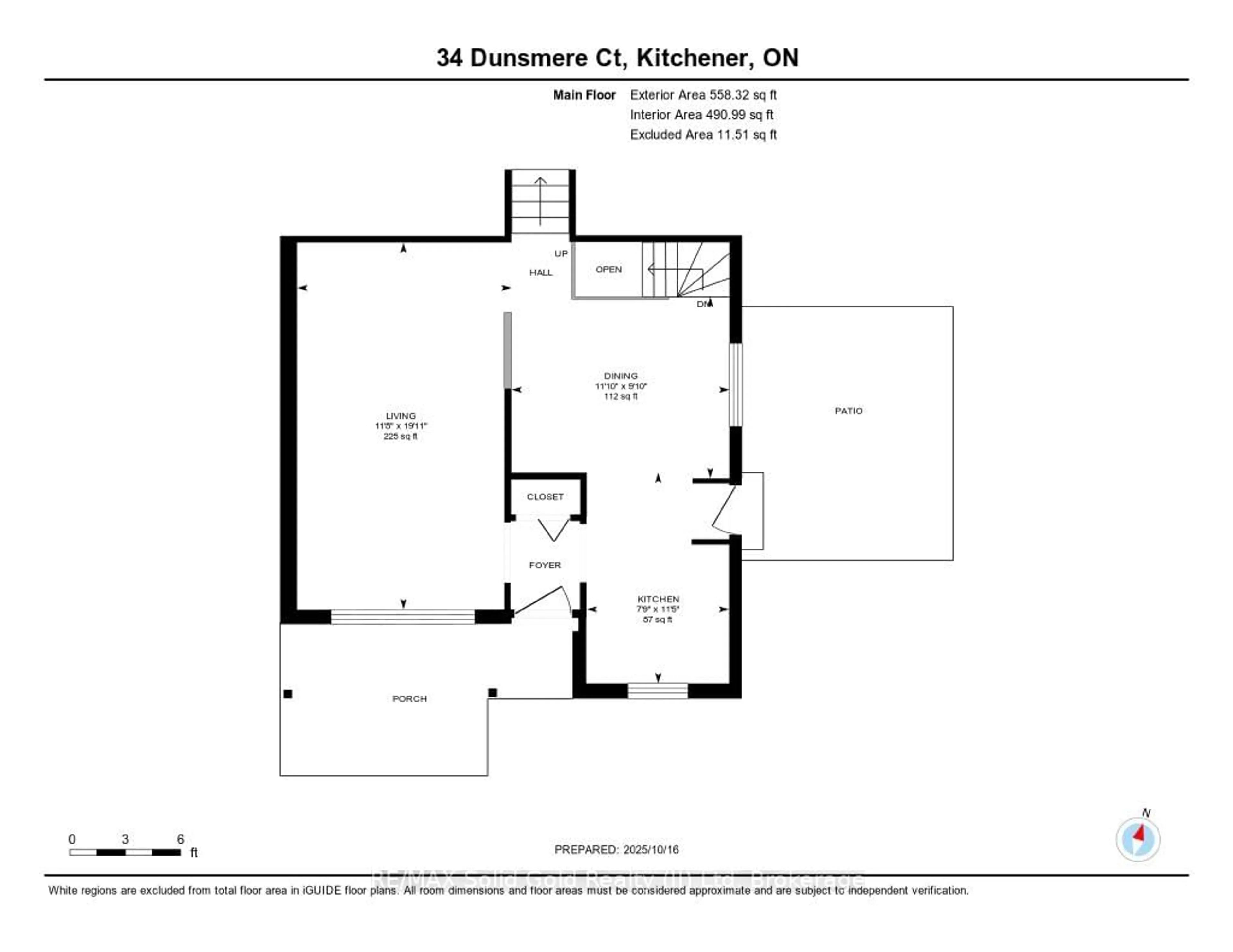 Floor plan for 34 Dunsmere Crt, Kitchener Ontario N2E 1V4