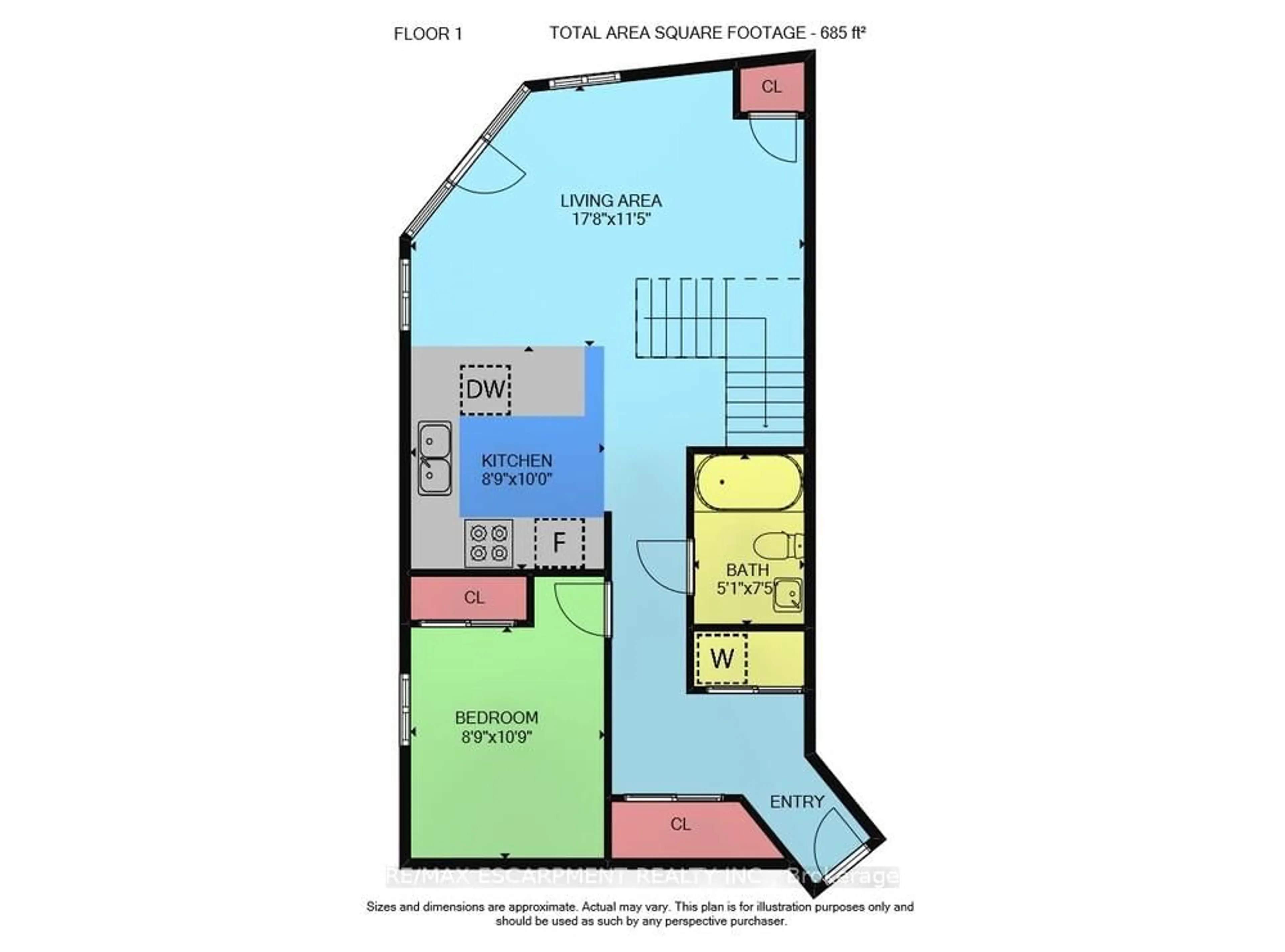 Floor plan for 80 King William St #404, Hamilton Ontario L8R 0A1