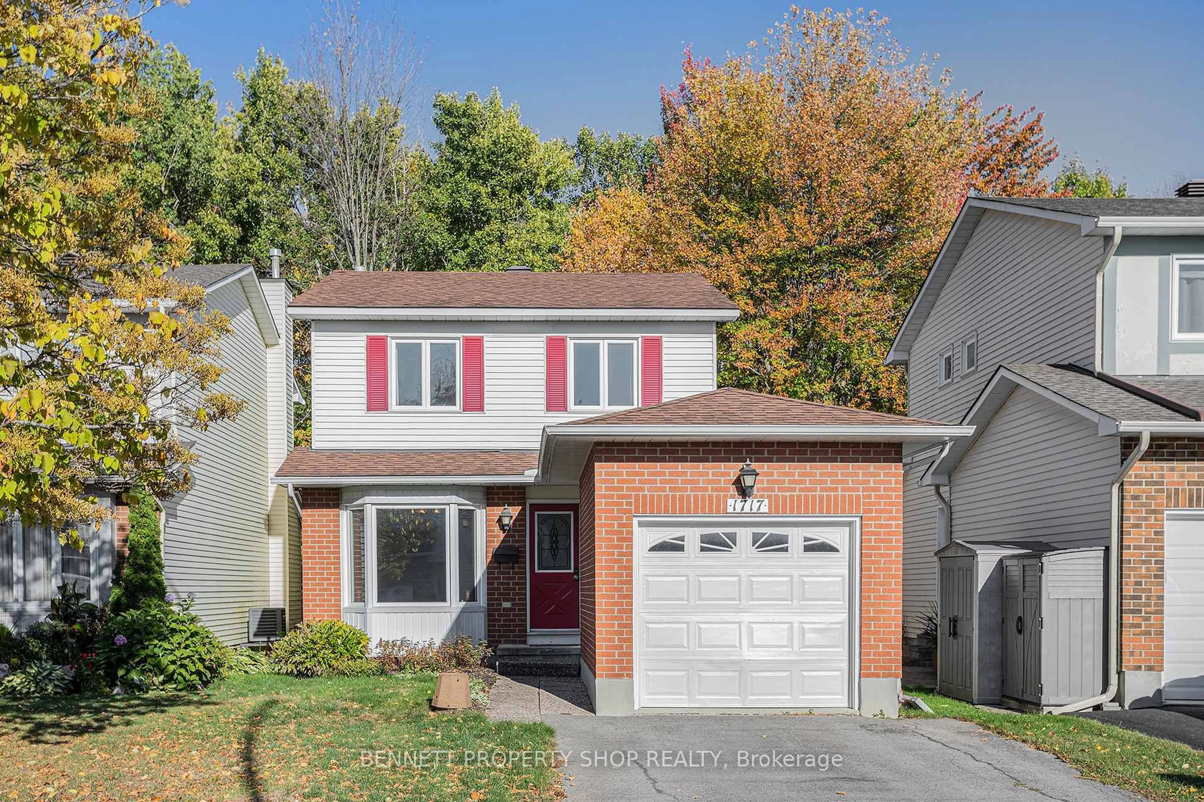 Home with brick exterior material, street for 1717 Des Perdrix Cres, Orleans Ontario K1C 5B5
