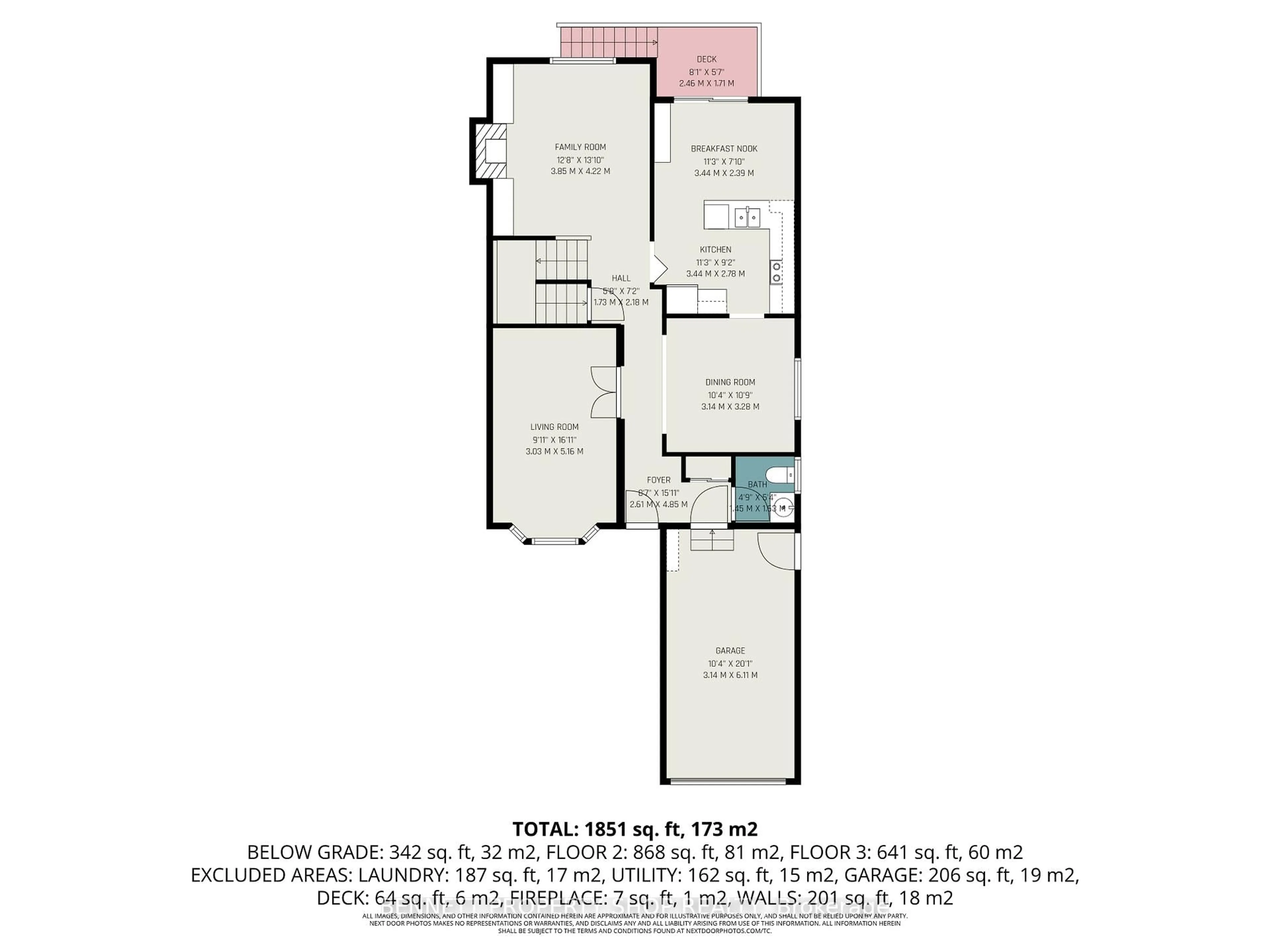 Floor plan for 1717 Des Perdrix Cres, Orleans Ontario K1C 5B5