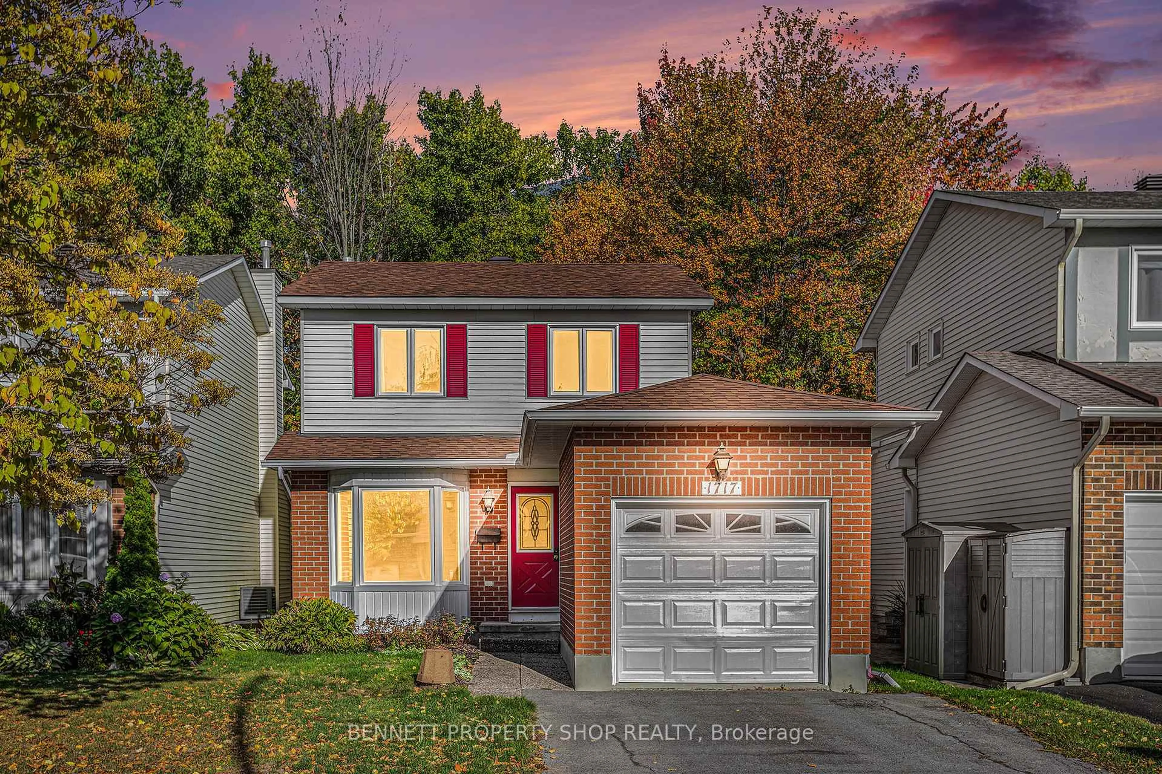 Home with vinyl exterior material, street for 1717 Des Perdrix Cres, Orleans Ontario K1C 5B5