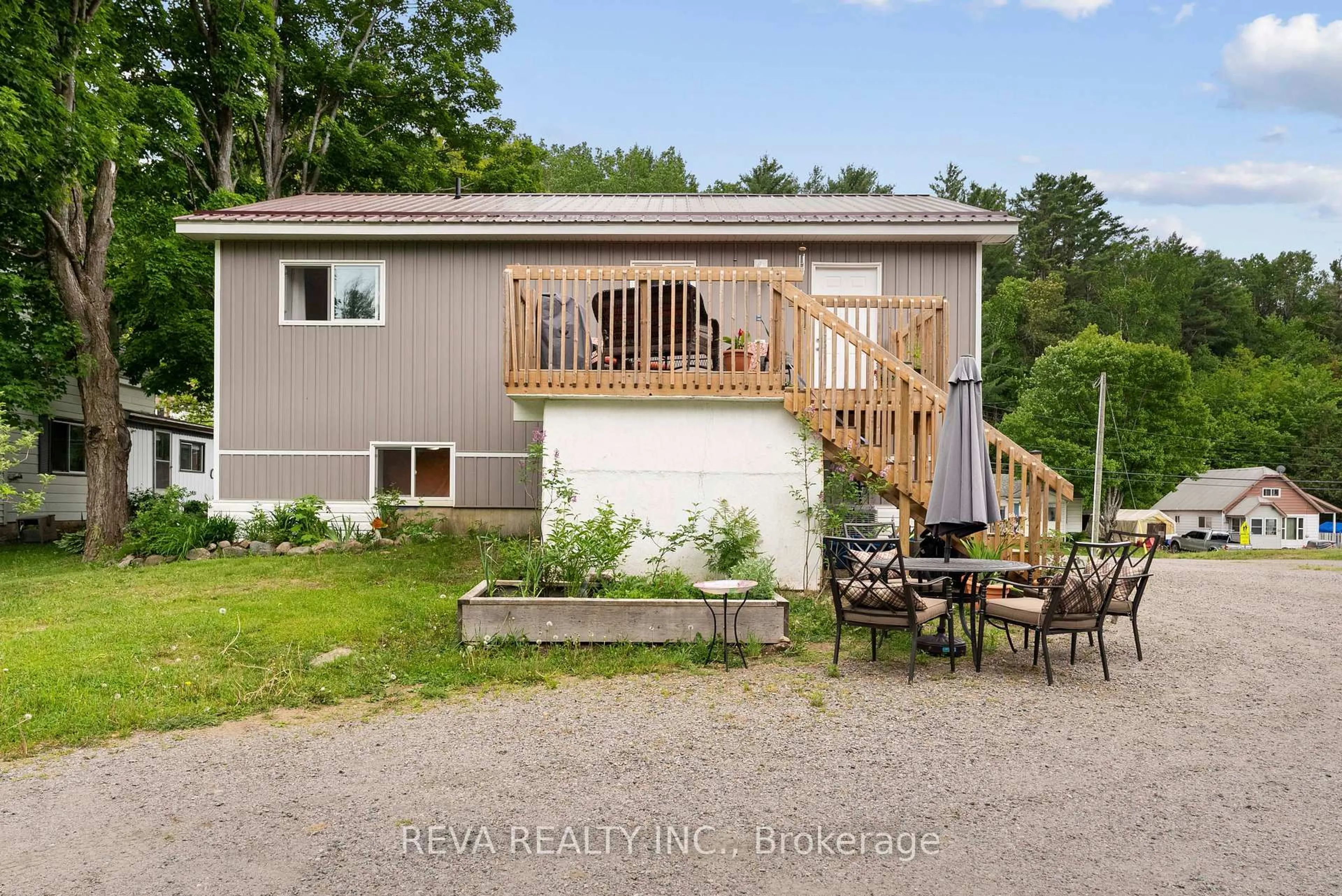 Patio, water/lake/river/ocean view for 64 Bridge St, Bancroft Ontario K0L 1C0