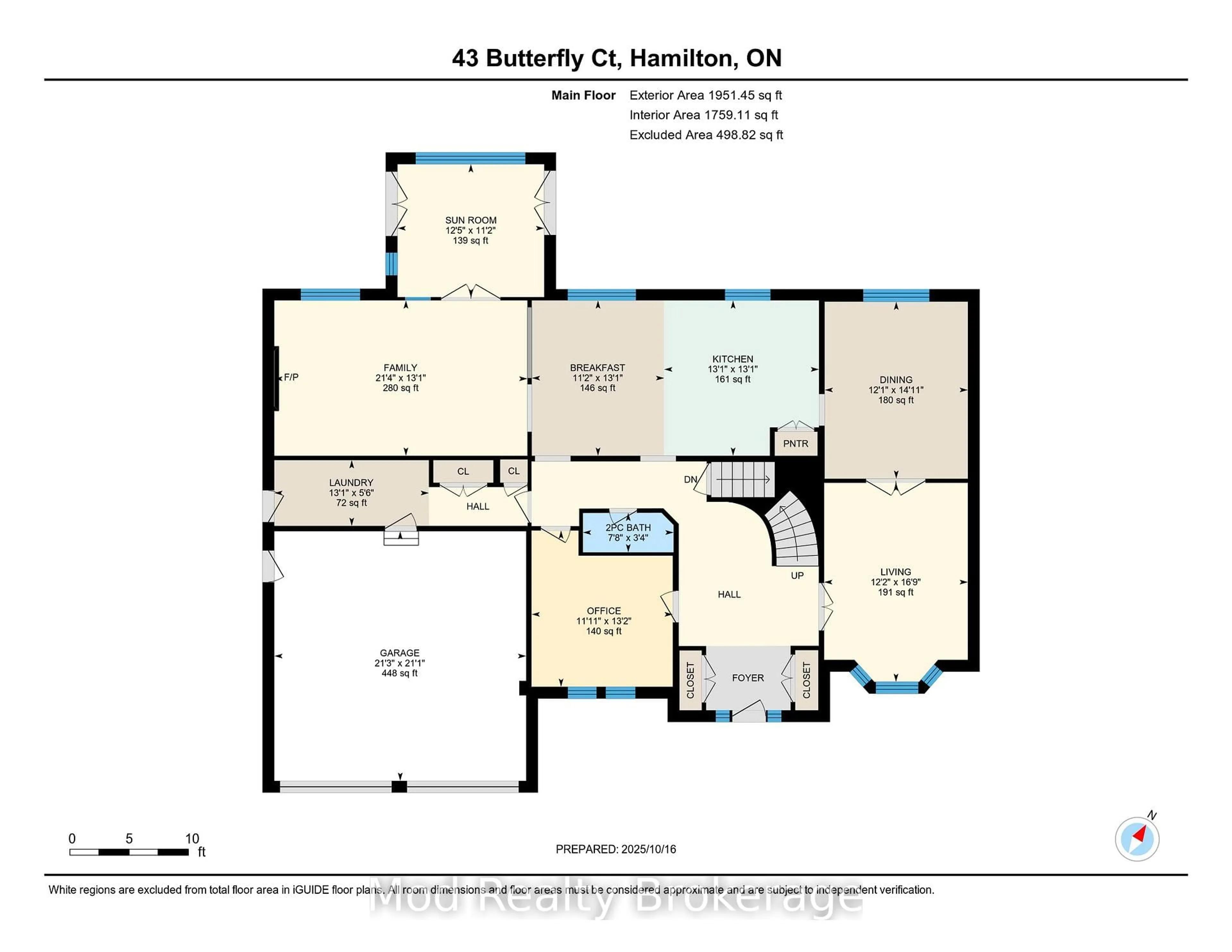 Floor plan for 43 Butterfly Crt, Hamilton Ontario L0R 1H1