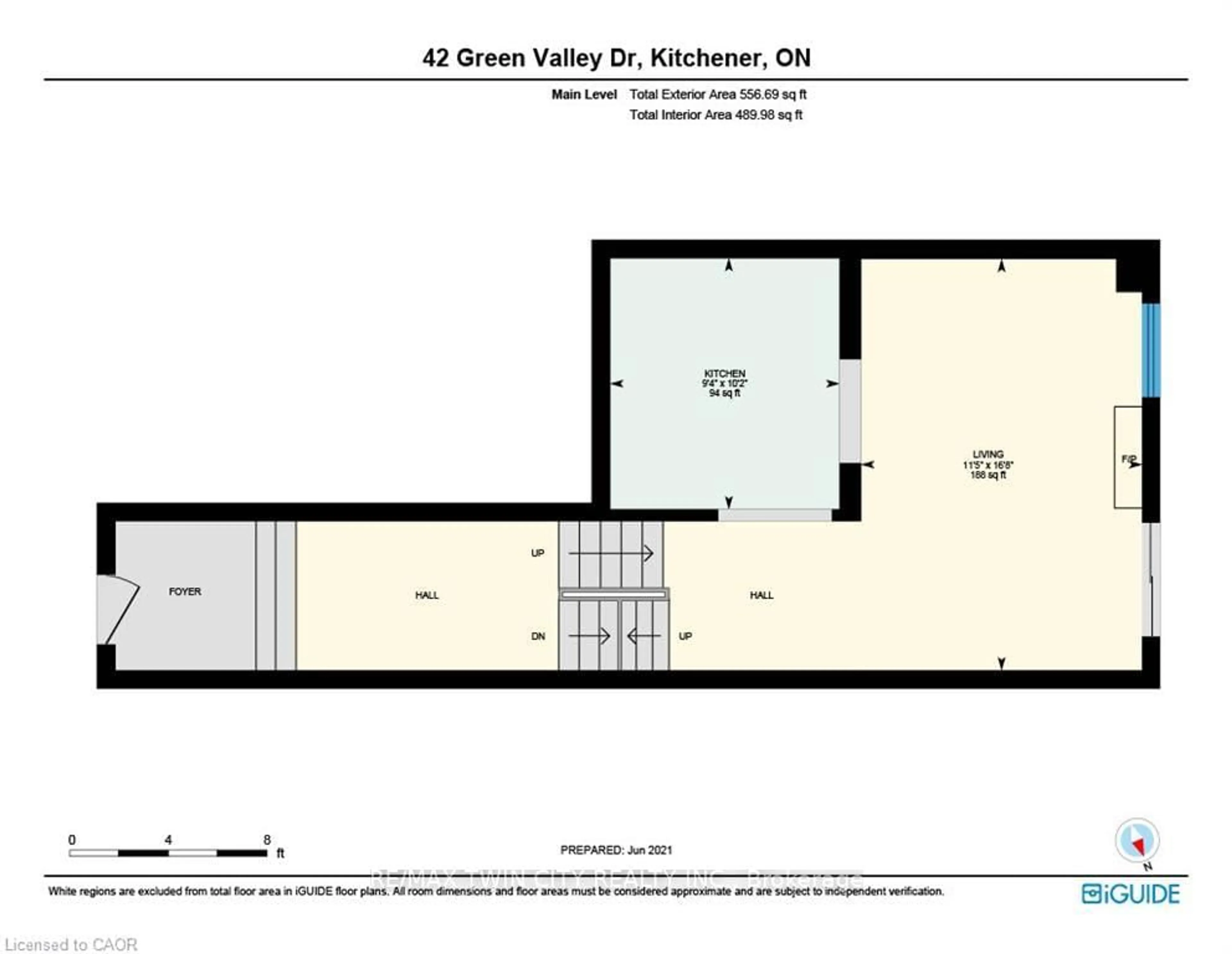 Floor plan for 42 GREEN VALLEY Dr #19, Kitchener Ontario N2P 2C3
