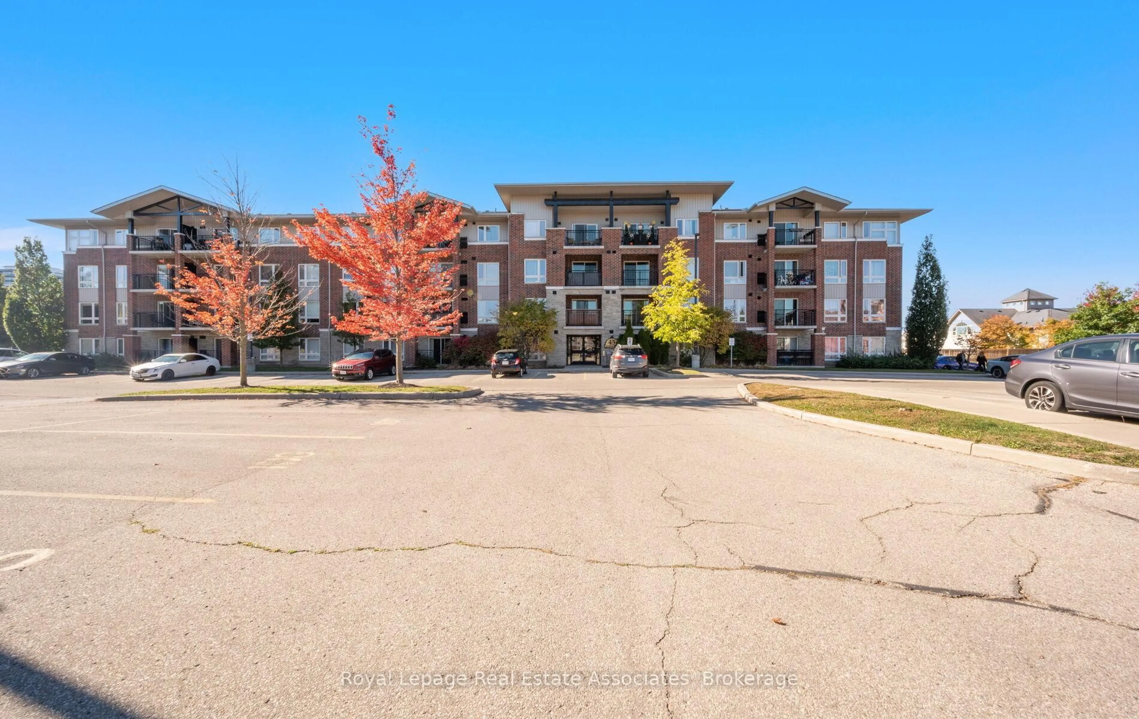A pic from outside/outdoor area/front of a property/back of a property/a pic from drone, building for 45 Goodwin Dr #105, Guelph Ontario N1L 0E9