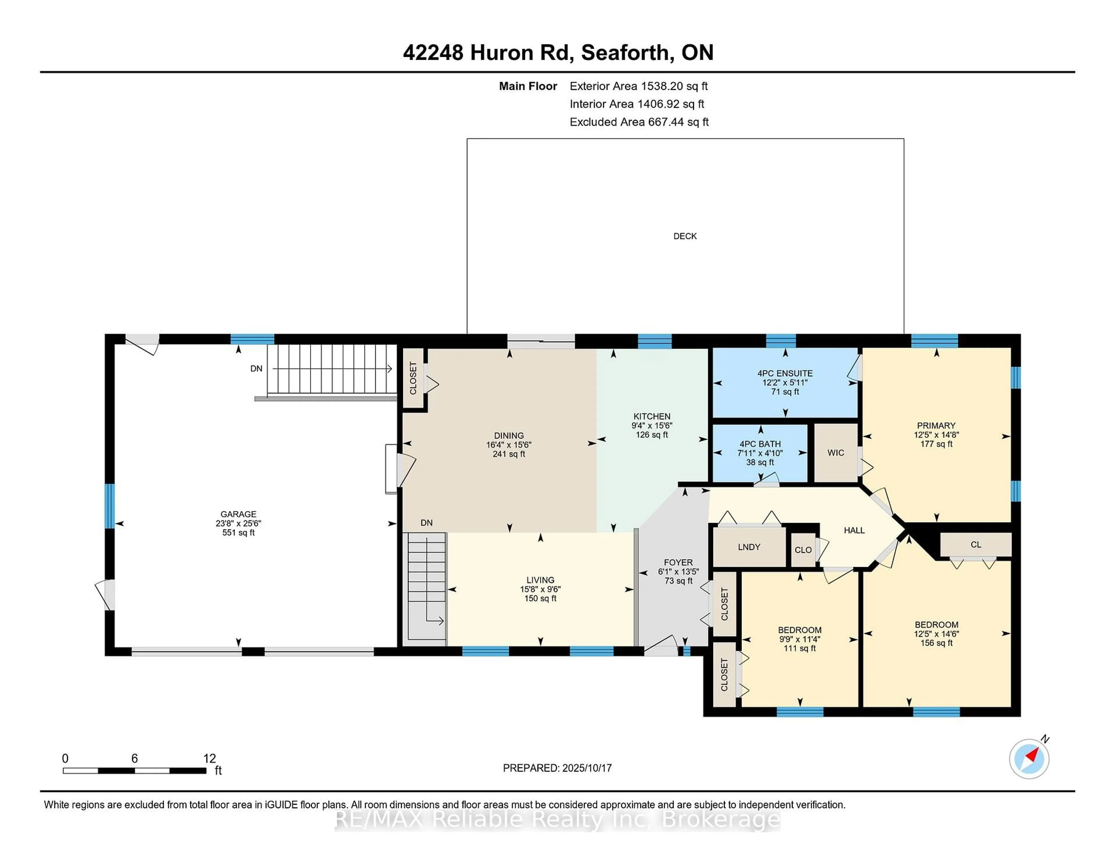 Floor plan for 42248 Huron Road, Rural Route # 2 Rd, Huron East Ontario N0K 1W0