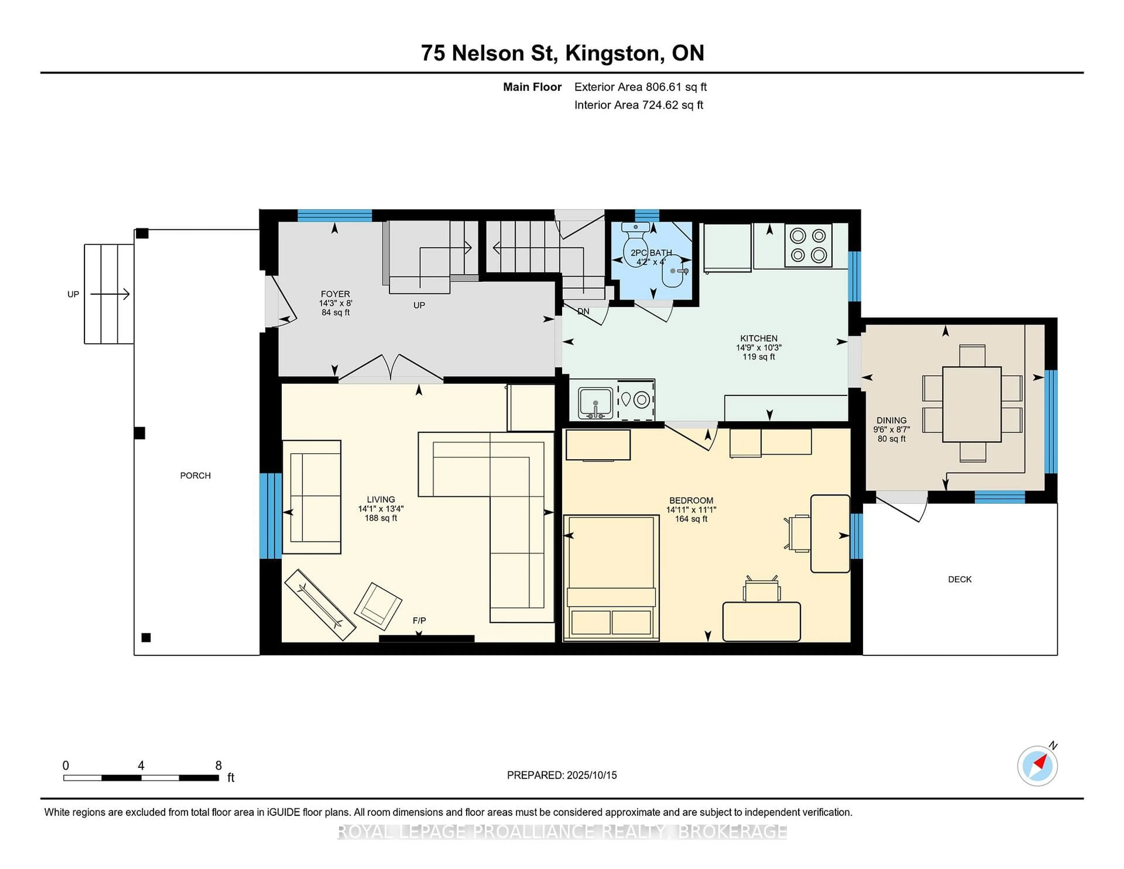 Floor plan for 75 Nelson St, Kingston Ontario K7L 3W7