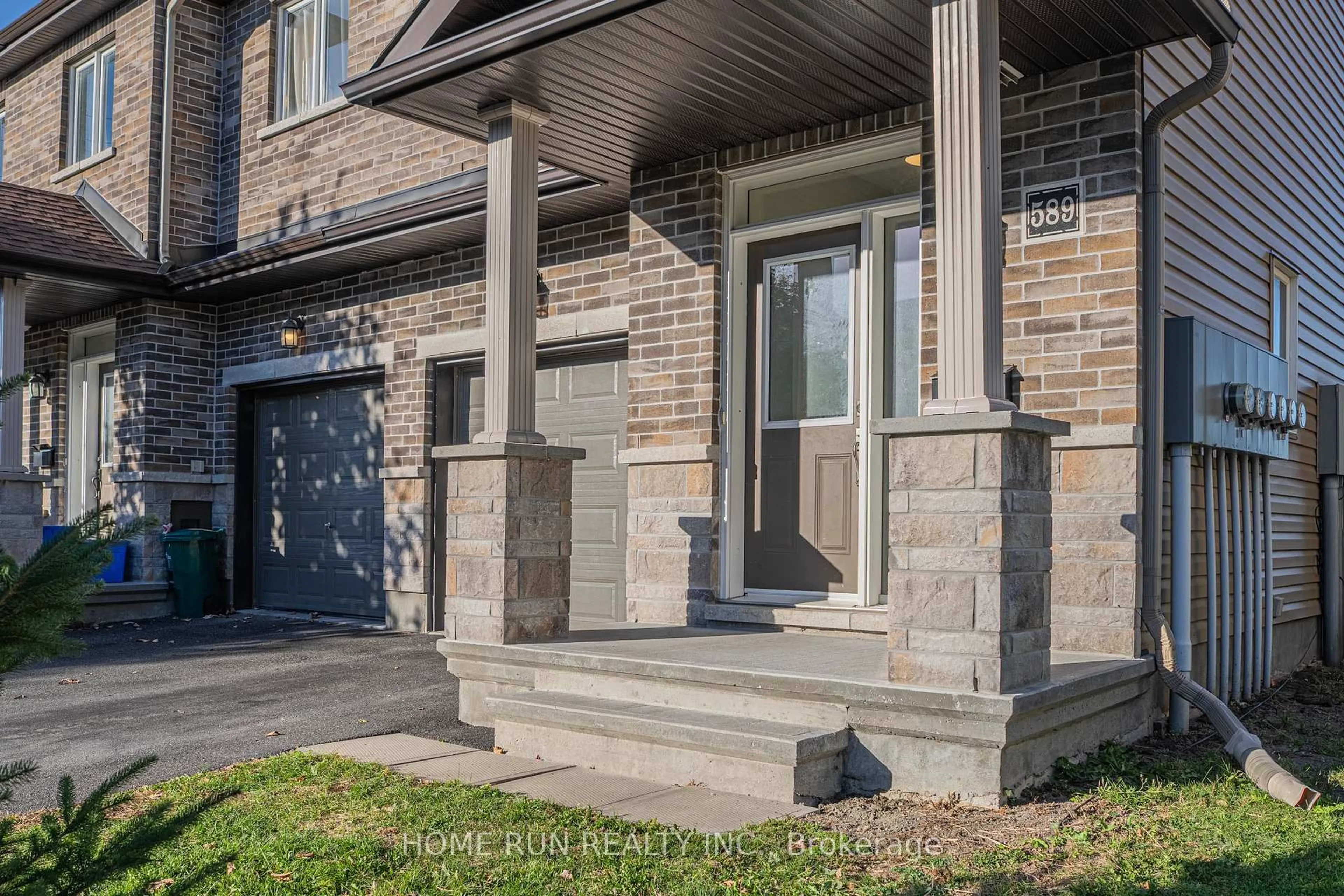 Home with brick exterior material, street for 589 Via Mattino Way, Nepean Ontario K2J 6B8