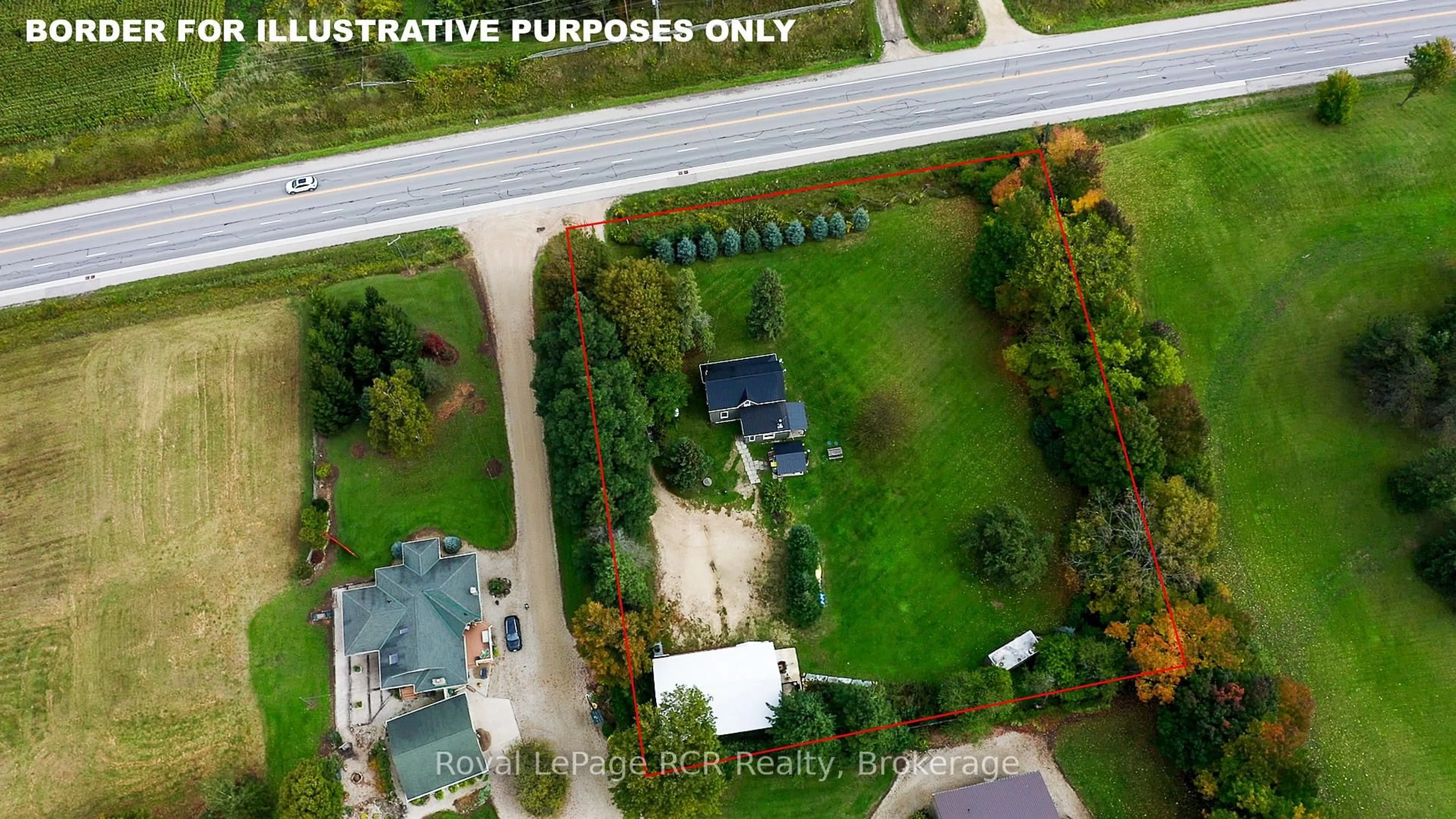 A pic from outside/outdoor area/front of a property/back of a property/a pic from drone, street for 773760 Highway 10, Grey Highlands Ontario N0C 1L0