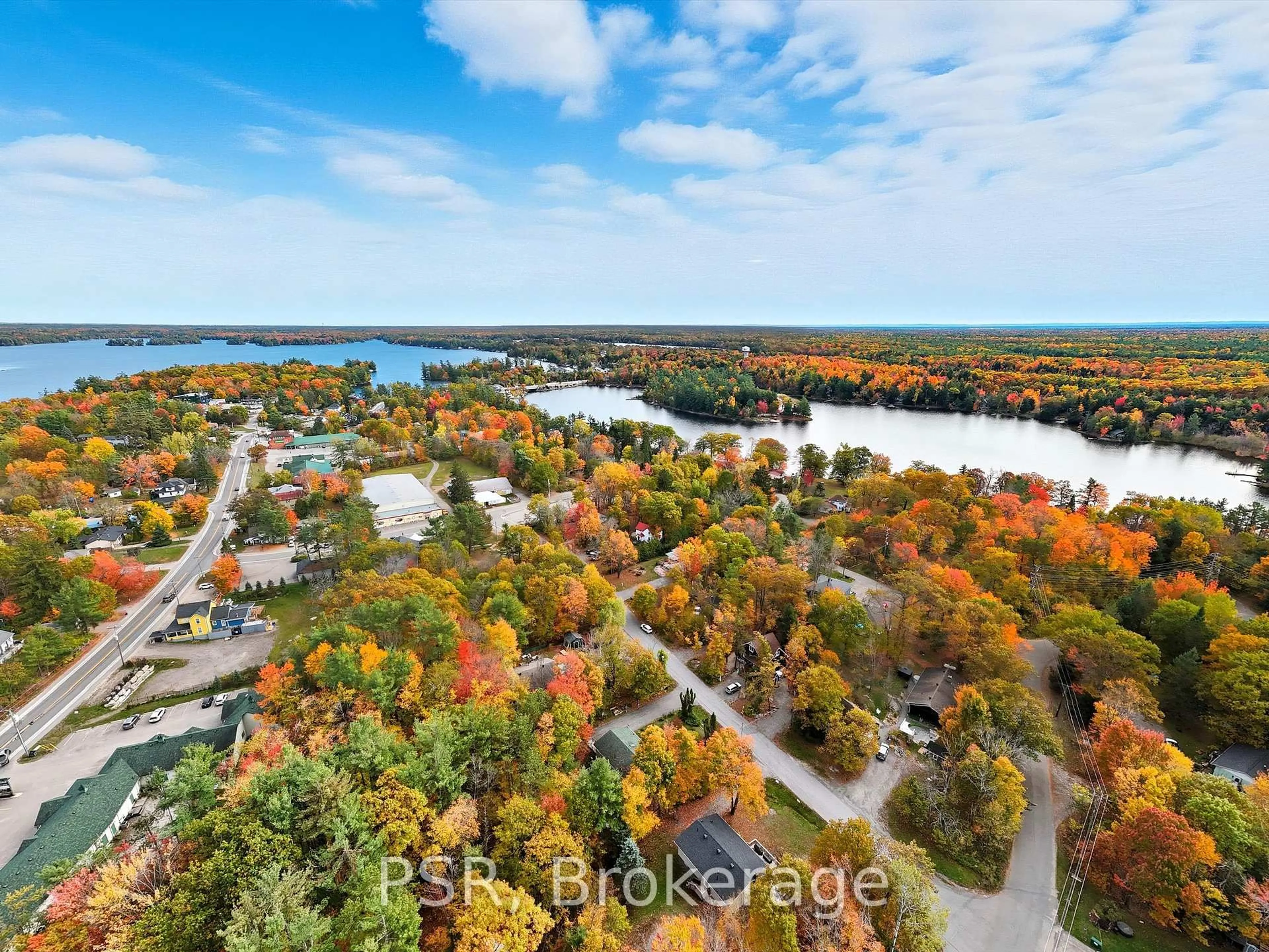 A pic from outside/outdoor area/front of a property/back of a property/a pic from drone, water/lake/river/ocean view for 1016 Victoria St, Muskoka Lakes Ontario L0K 1E0
