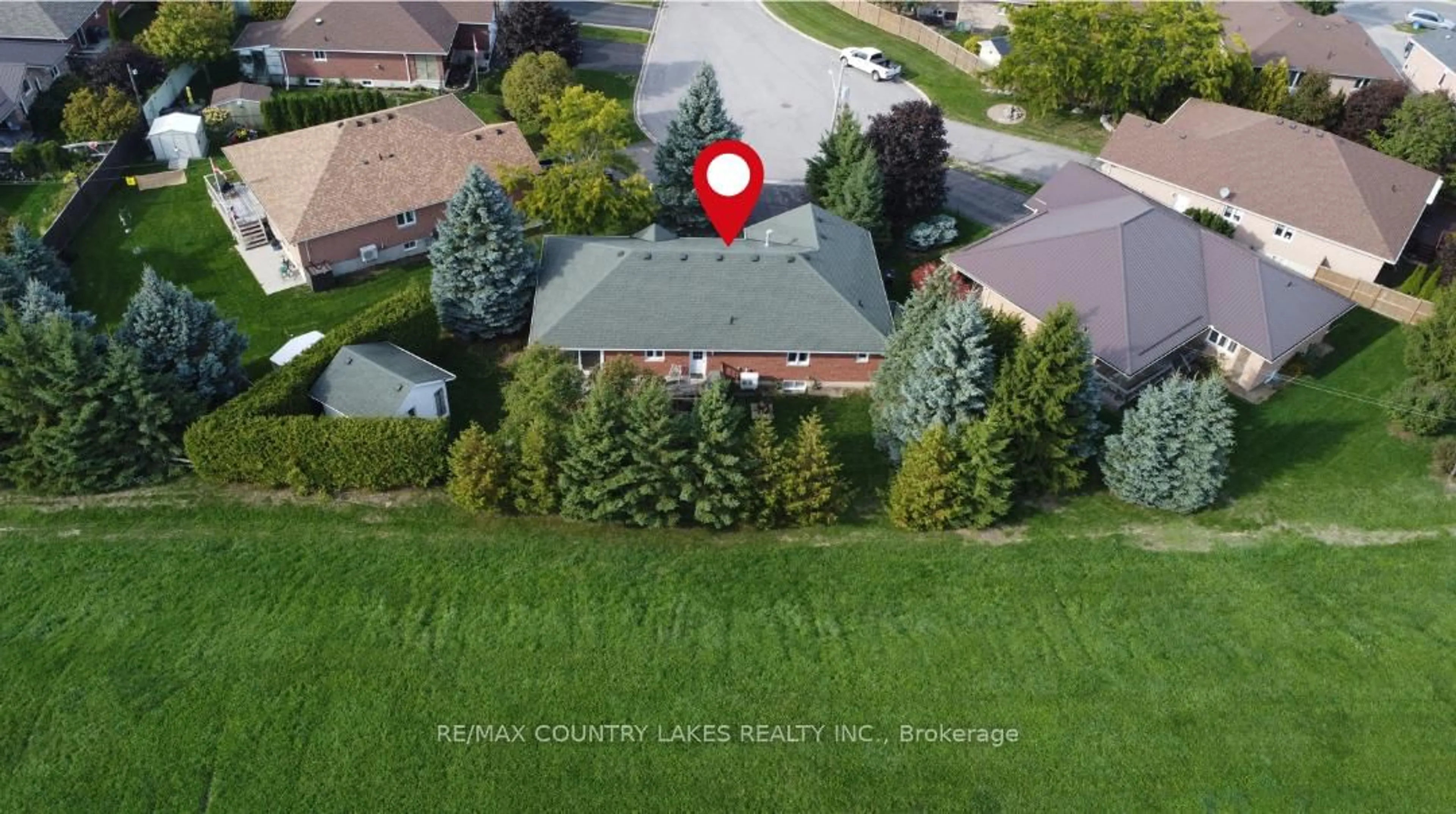 A pic from outside/outdoor area/front of a property/back of a property/a pic from drone, street for 57 Eakins Crt, Kawartha Lakes Ontario K9V 6J9