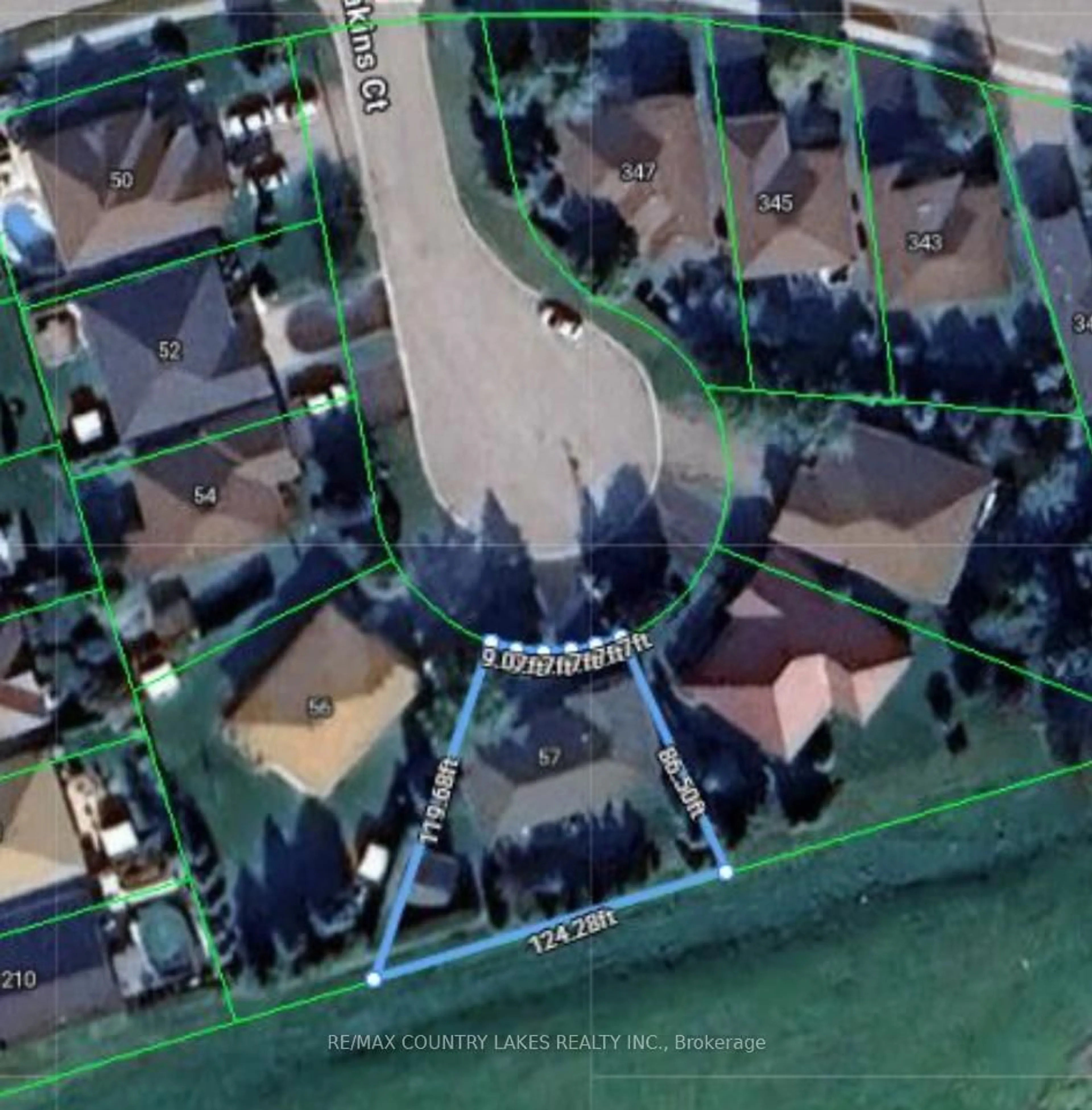 A pic from outside/outdoor area/front of a property/back of a property/a pic from drone, street for 57 Eakins Crt, Kawartha Lakes Ontario K9V 6J9