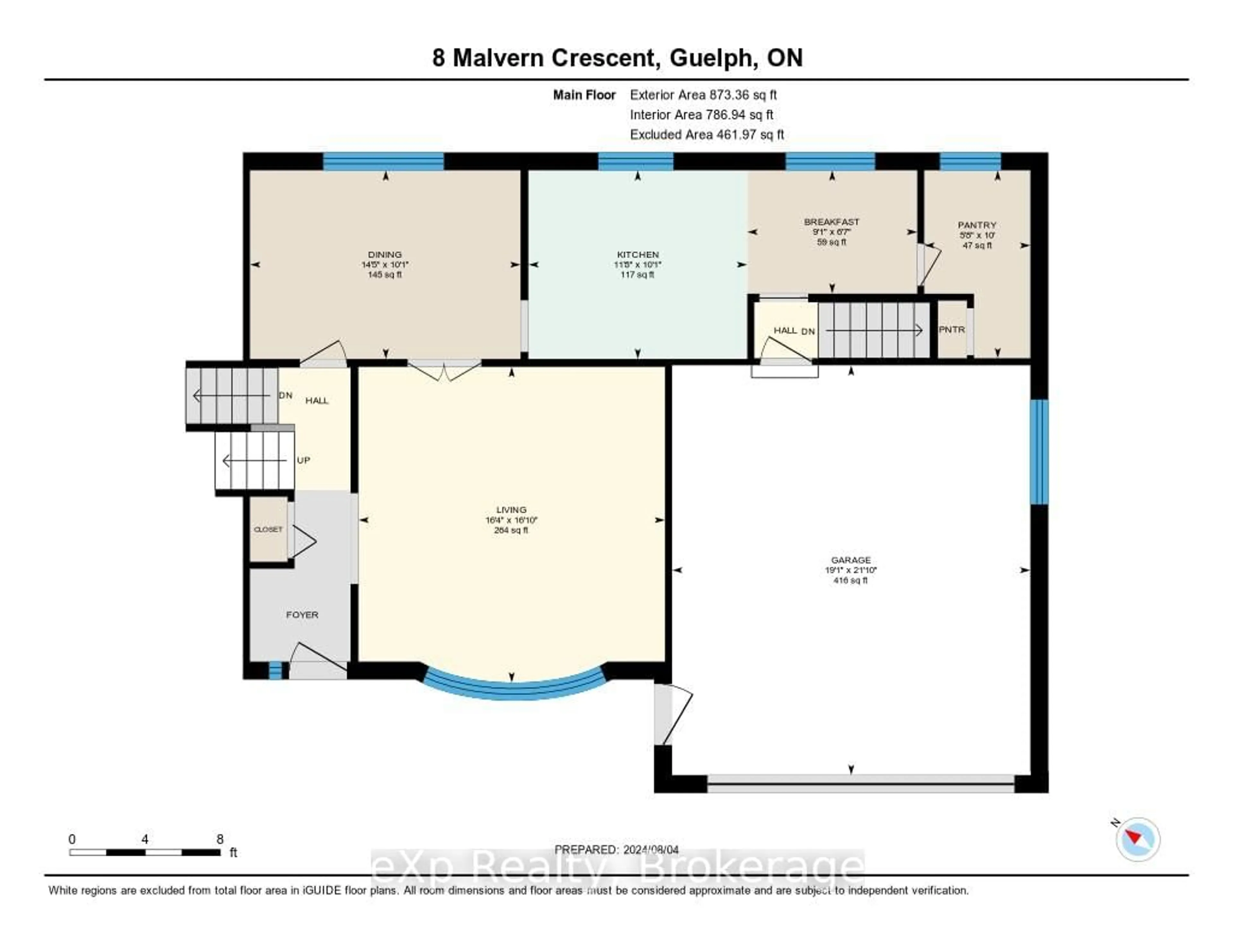 Floor plan for 8 Malvern Cres, Guelph Ontario N1L 1G8