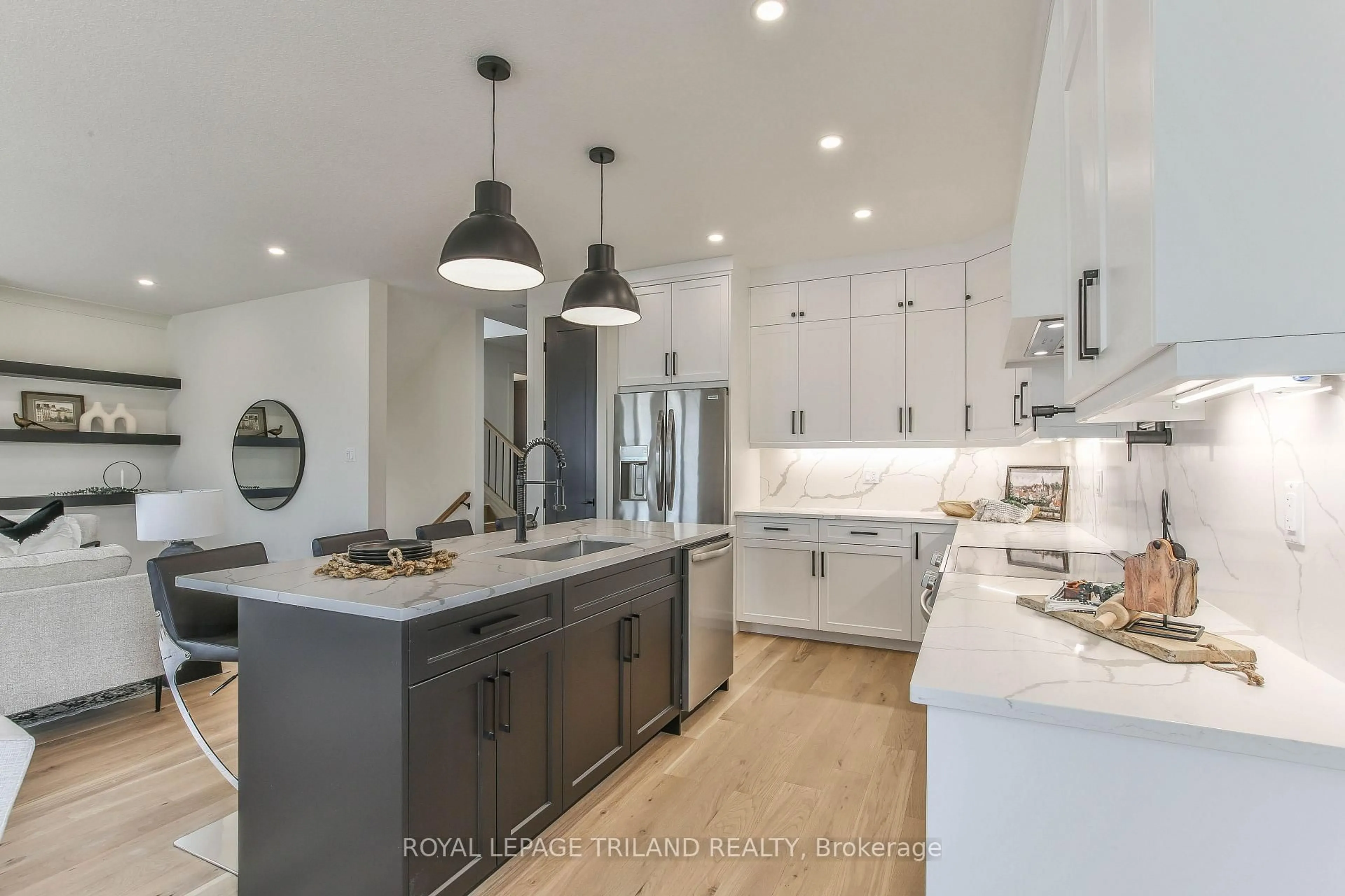 Open concept kitchen, ceramic/tile floor for 4049 Big Leaf Tr, London South Ontario N6P 0K2