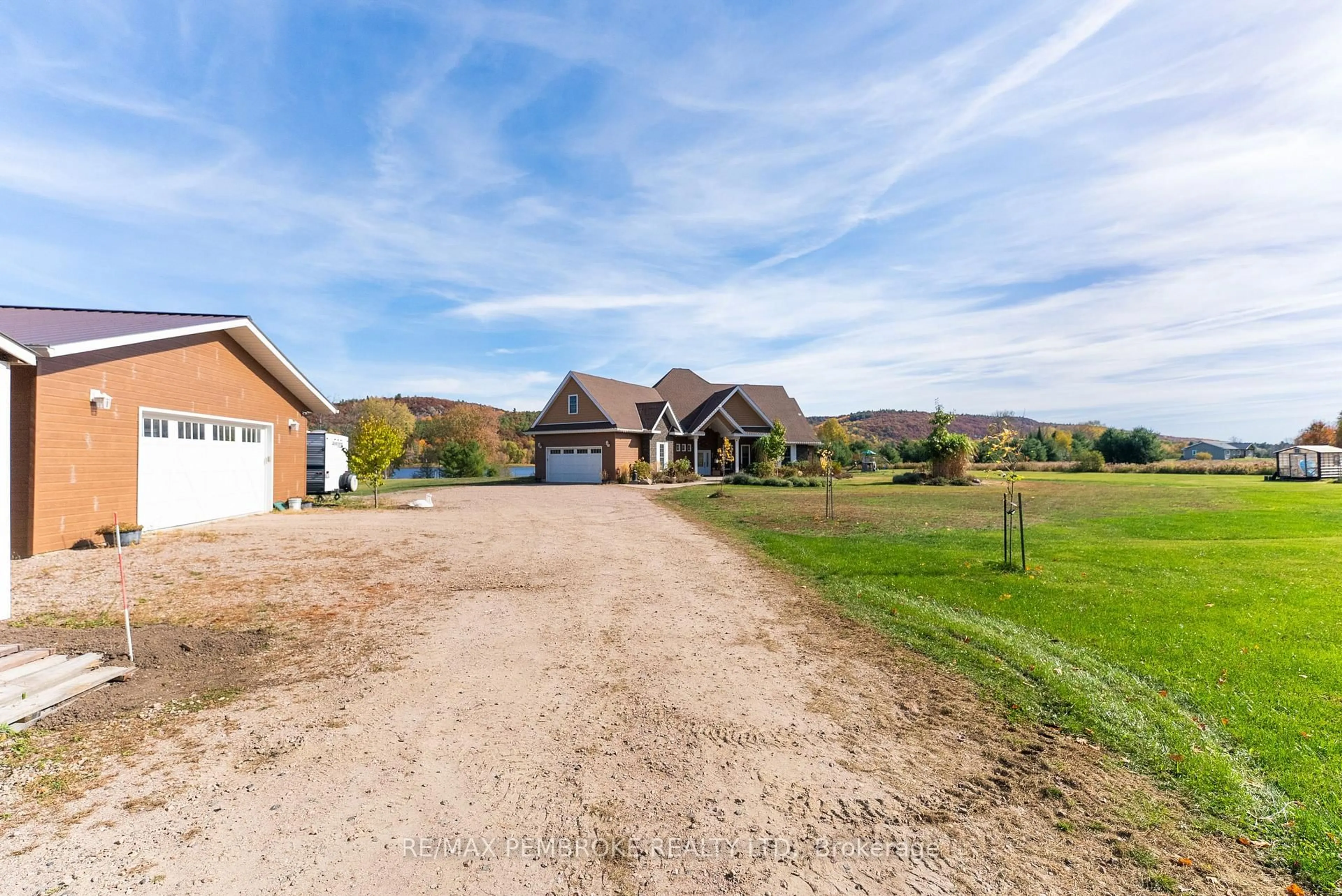 A pic from outside/outdoor area/front of a property/back of a property/a pic from drone, unknown for 43 Green Gate Lane, Golden Lake Ontario K0J 1X0