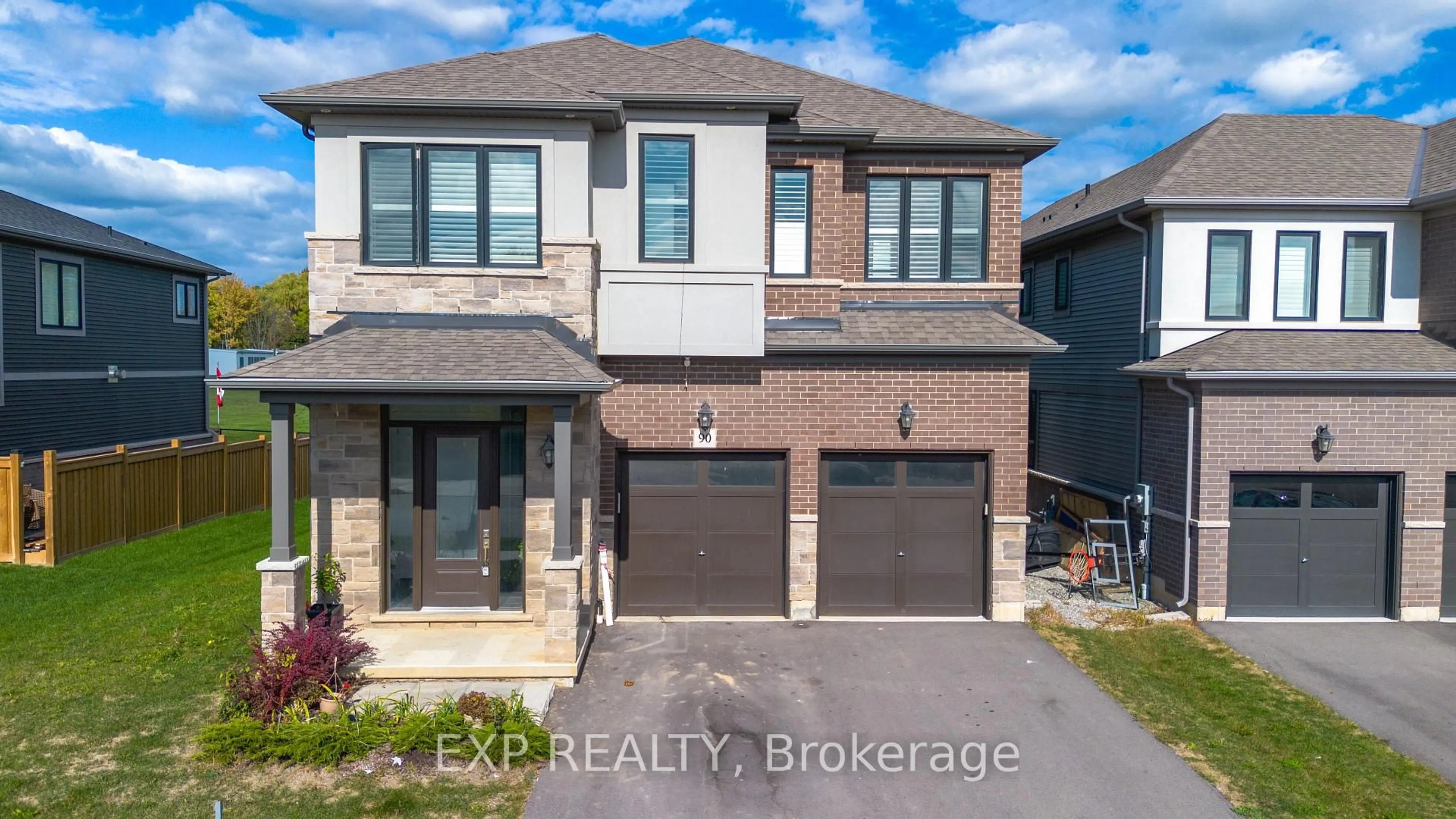 Home with brick exterior material, street for 90 Spitfire Dr, Hamilton Ontario L0R 1W0