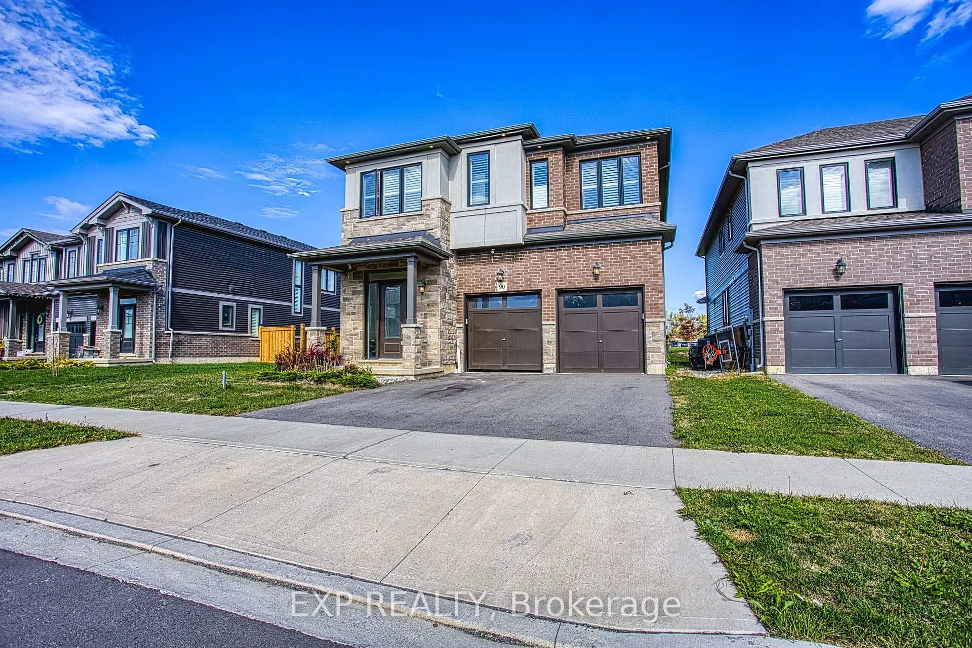 Home with brick exterior material, street for 90 Spitfire Dr, Hamilton Ontario L0R 1W0