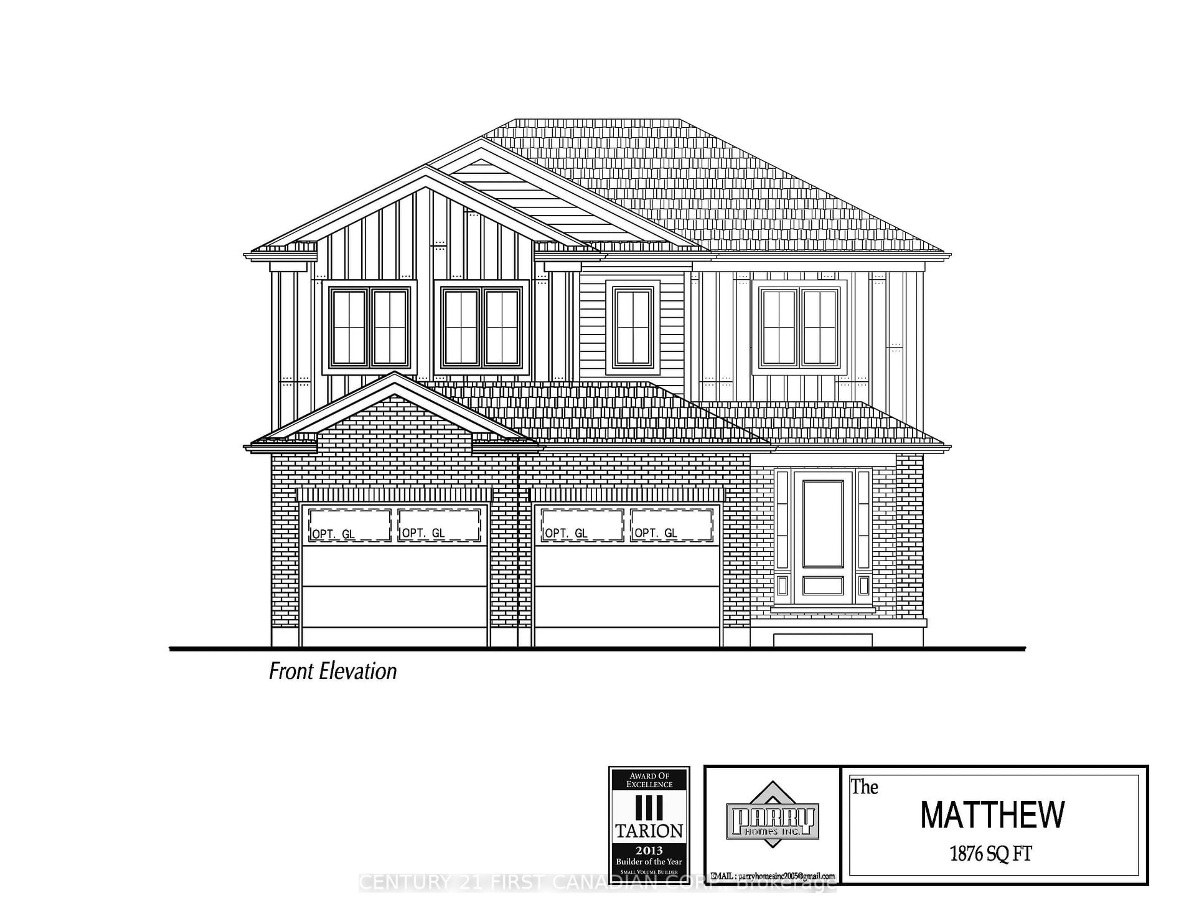 Home with brick exterior material, building for 7 Doerr Crt, North Middlesex Ontario N0M 1A0