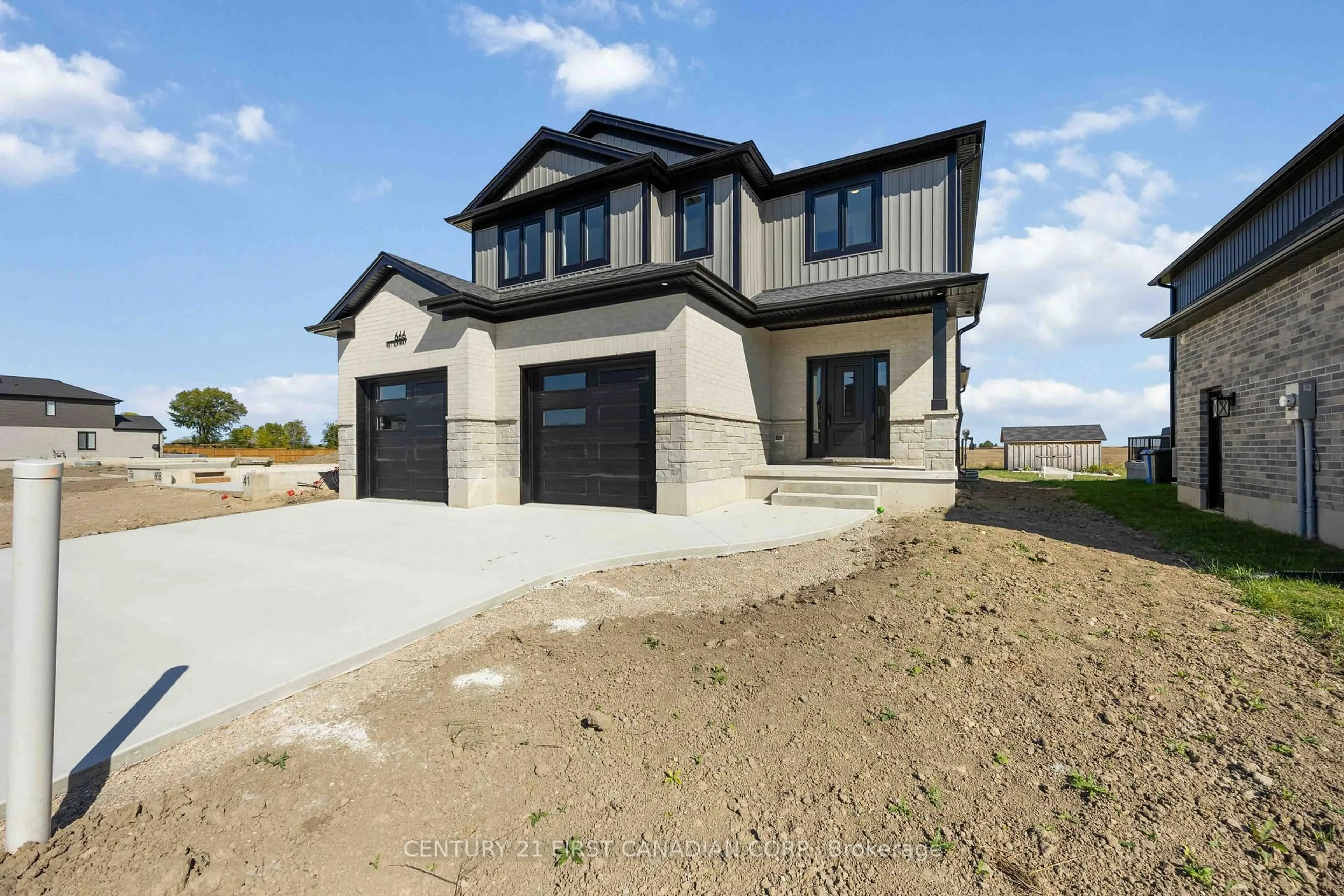 Home with brick exterior material, street for 7 Doerr Crt, North Middlesex Ontario N0M 1A0