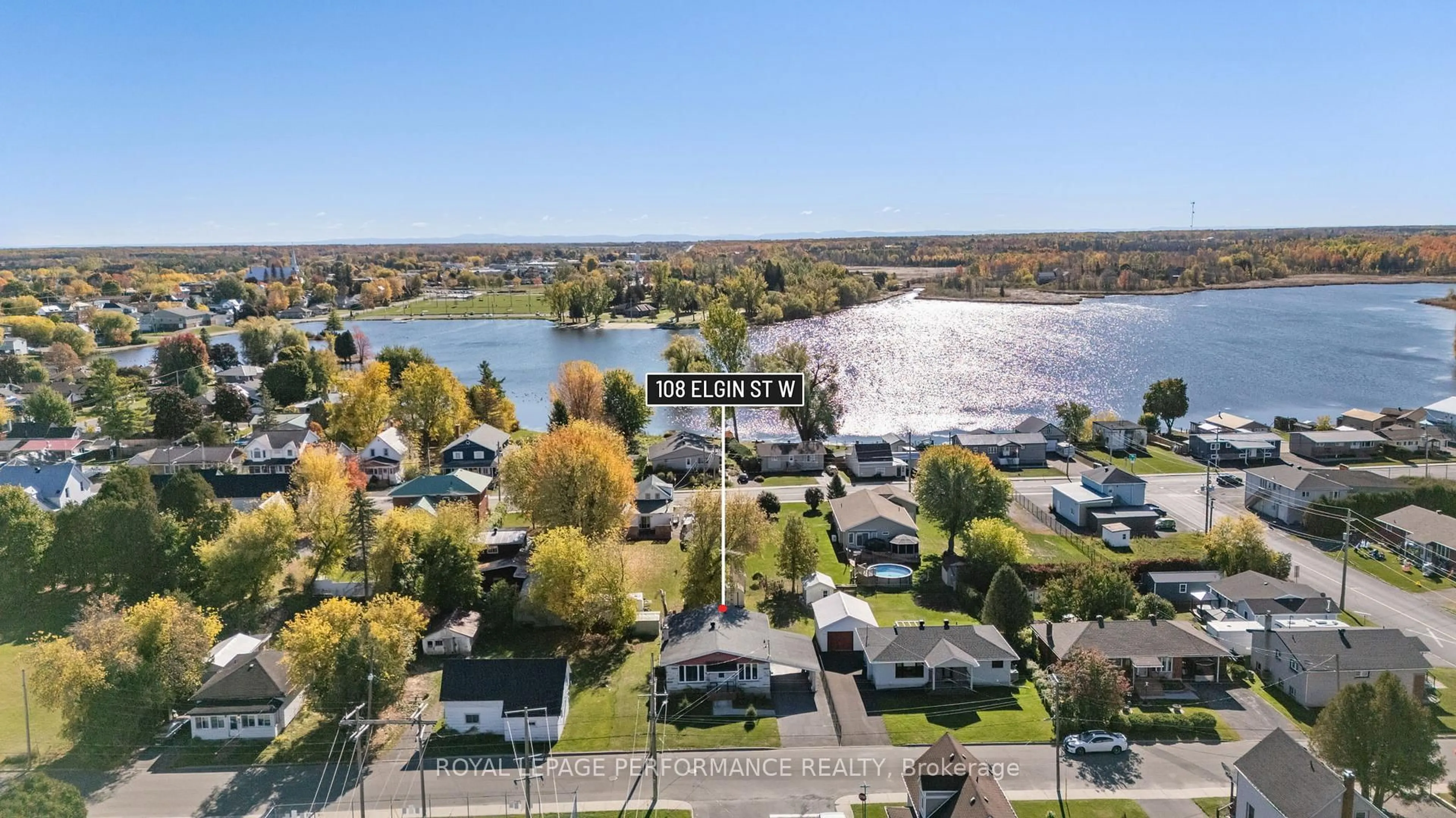 A pic from outside/outdoor area/front of a property/back of a property/a pic from drone, water/lake/river/ocean view for 108 Elgin St, North Glengarry Ontario K0C 1A0