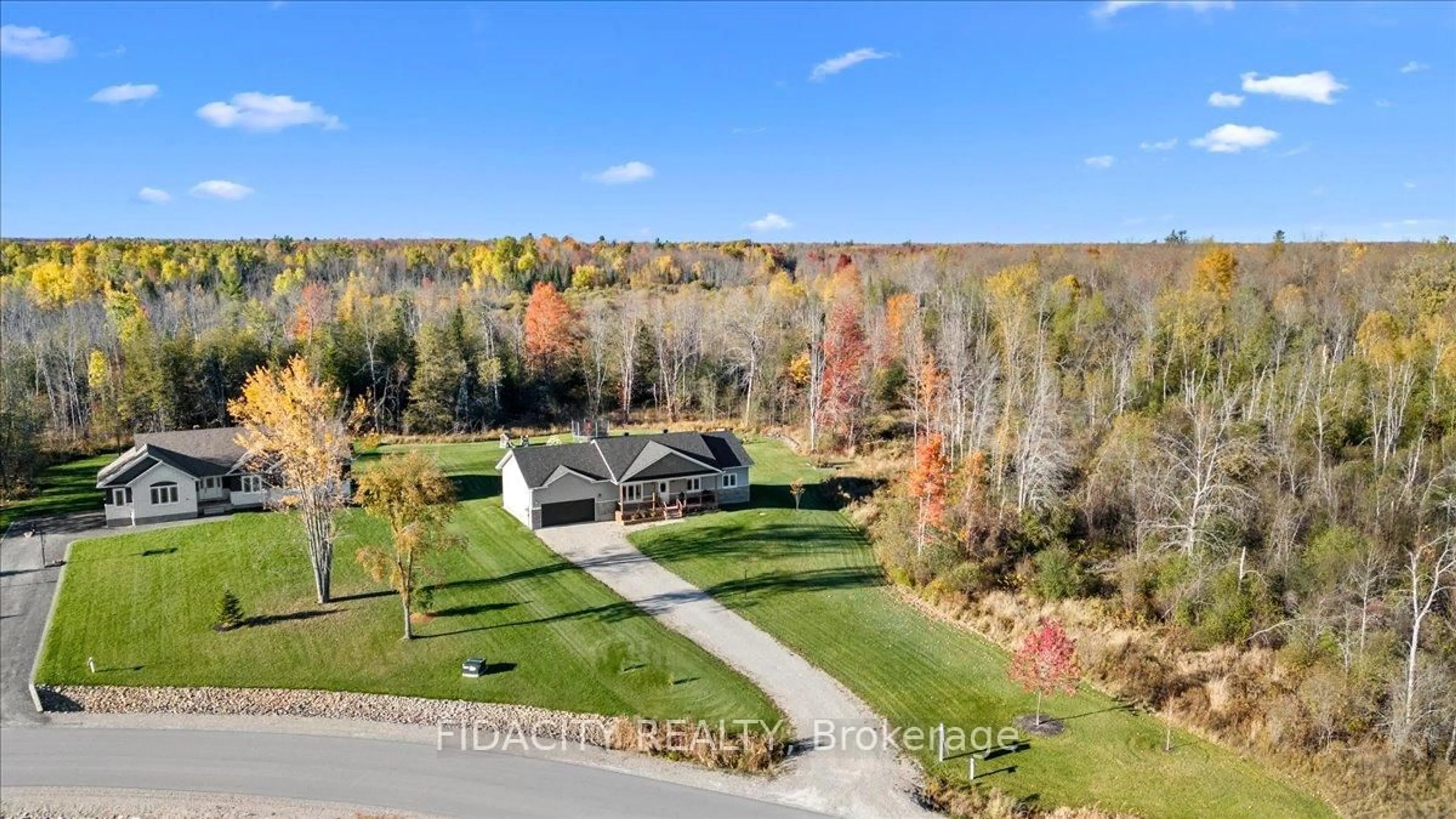 A pic from outside/outdoor area/front of a property/back of a property/a pic from drone, water/lake/river/ocean view for 282 Ej's Lane, Smiths Falls Ontario K7A 4S7