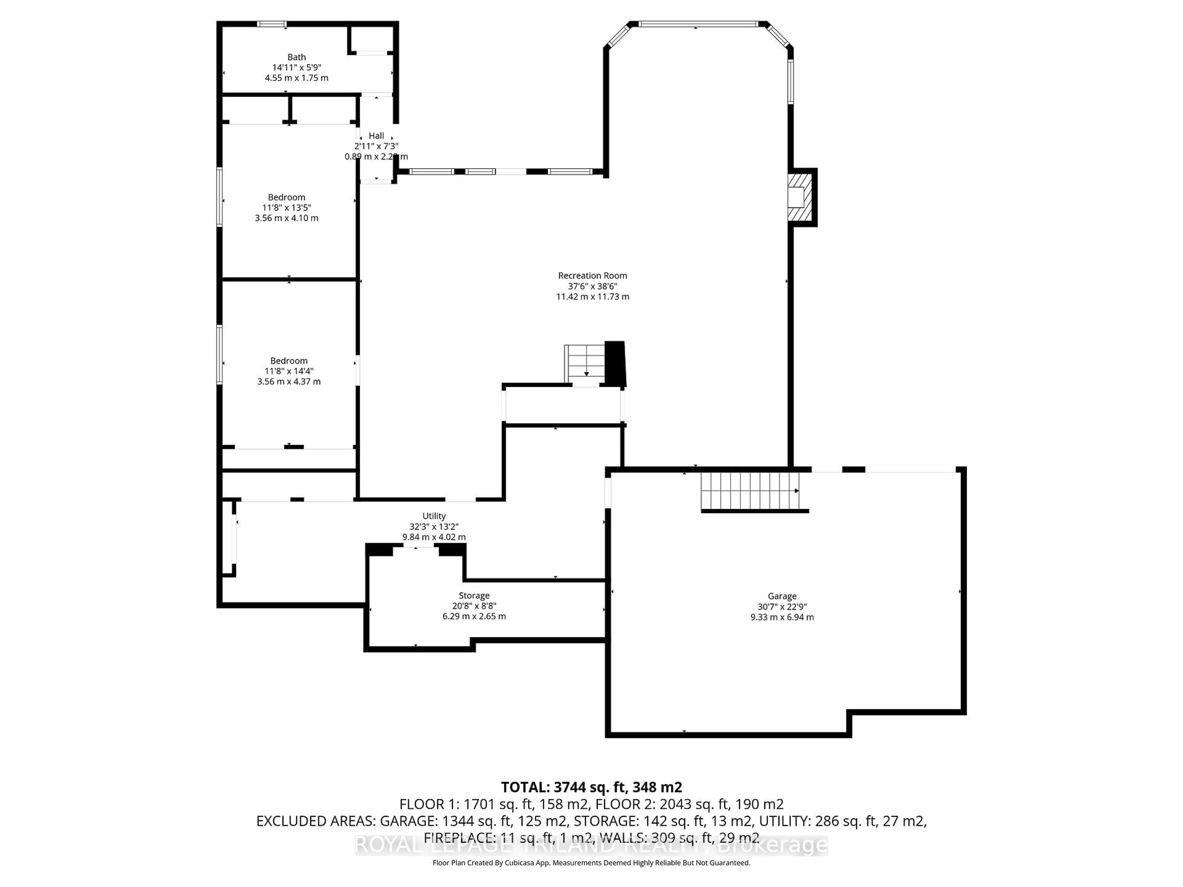 Floor plan for 2893 CATHERINE St, Thames Centre Ontario N0L 1G4