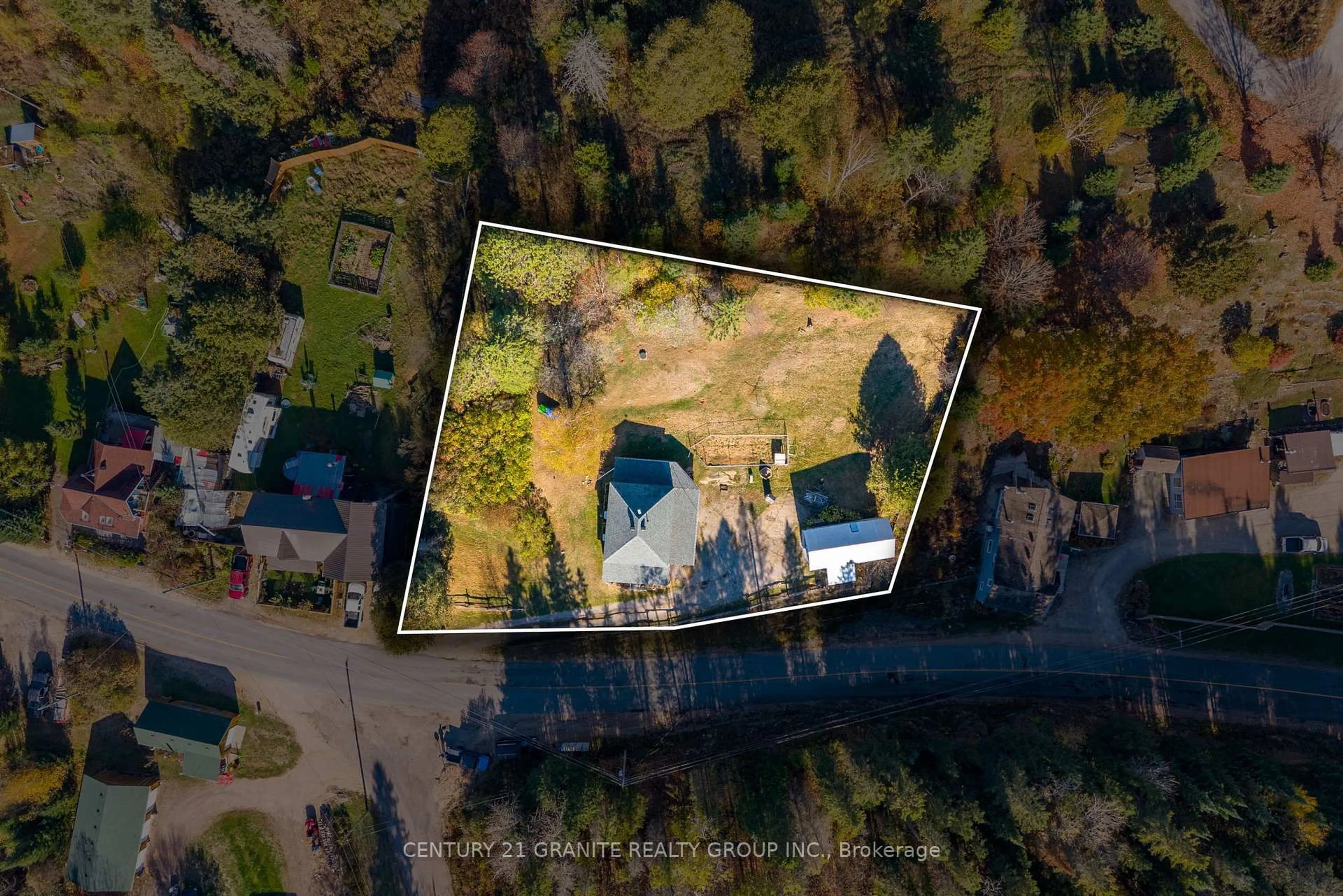 A pic from outside/outdoor area/front of a property/back of a property/a pic from drone, water/lake/river/ocean view for 993 Detlor Rd, Bancroft Ontario K0L 1C0