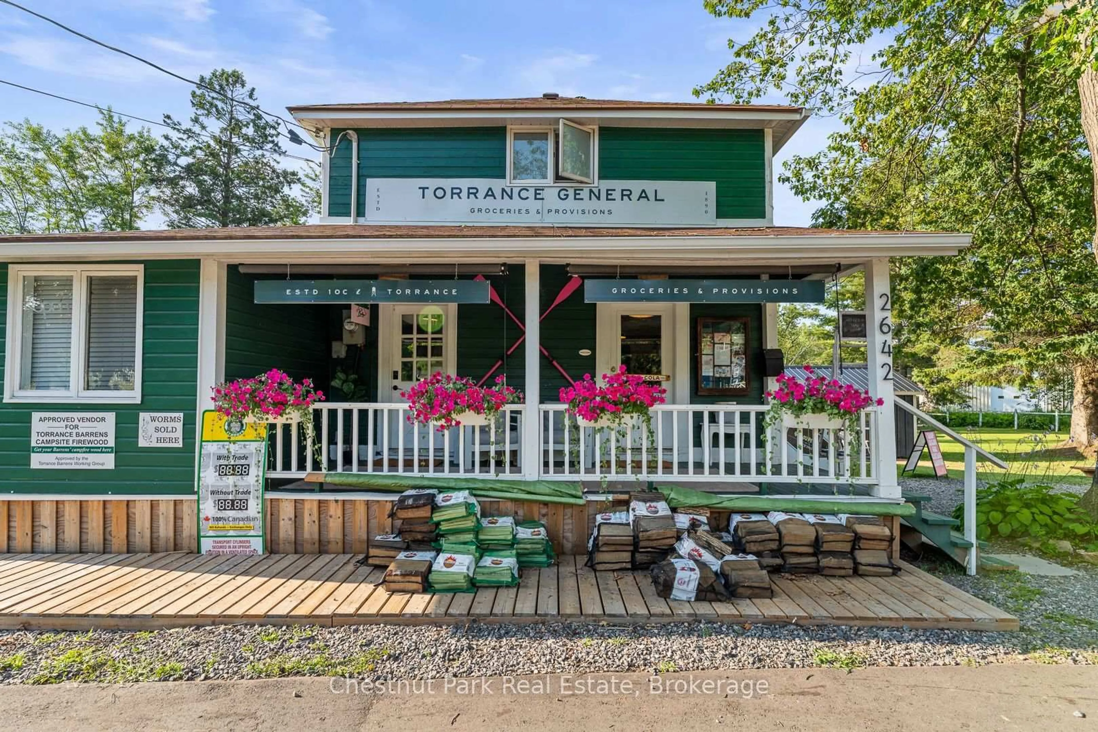 Patio, street for 2642 Muskoka 169 Rd, Muskoka Lakes Ontario P0C 1M0