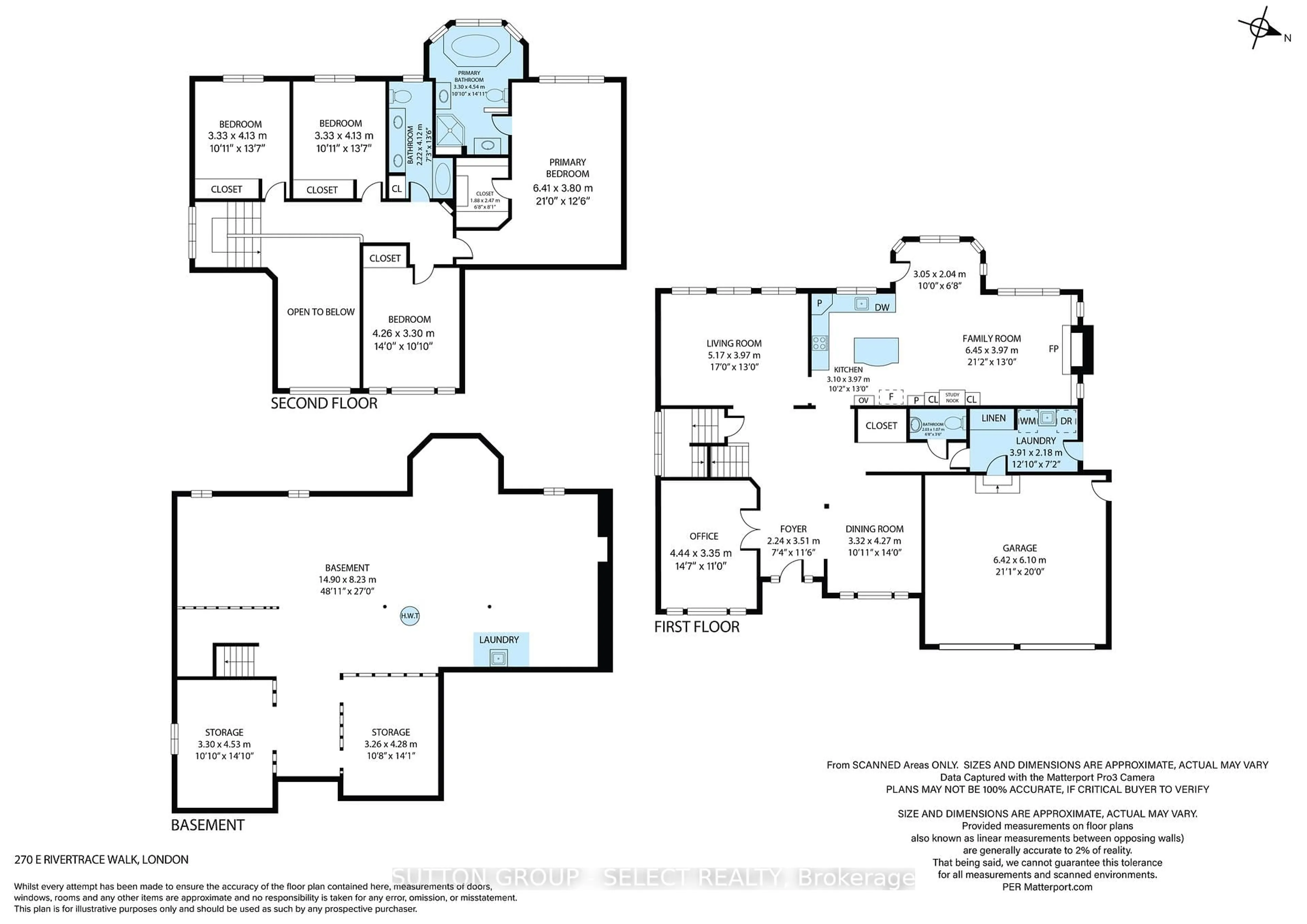 Floor plan for 270 East Rivertrace Walk, London North Ontario N6G 5J7