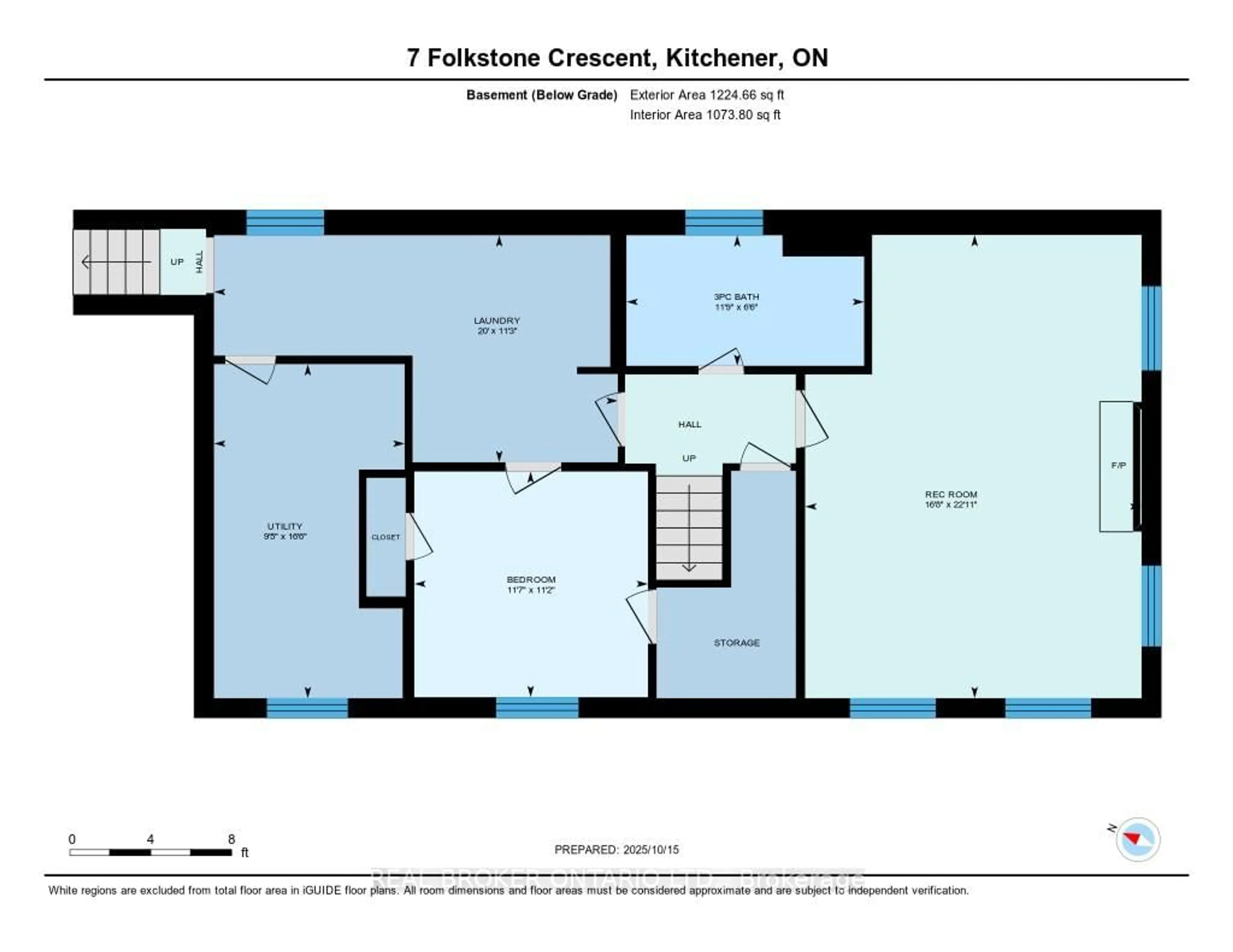 Floor plan for 7 Folkstone Cres, Kitchener Ontario N2E 2Y9
