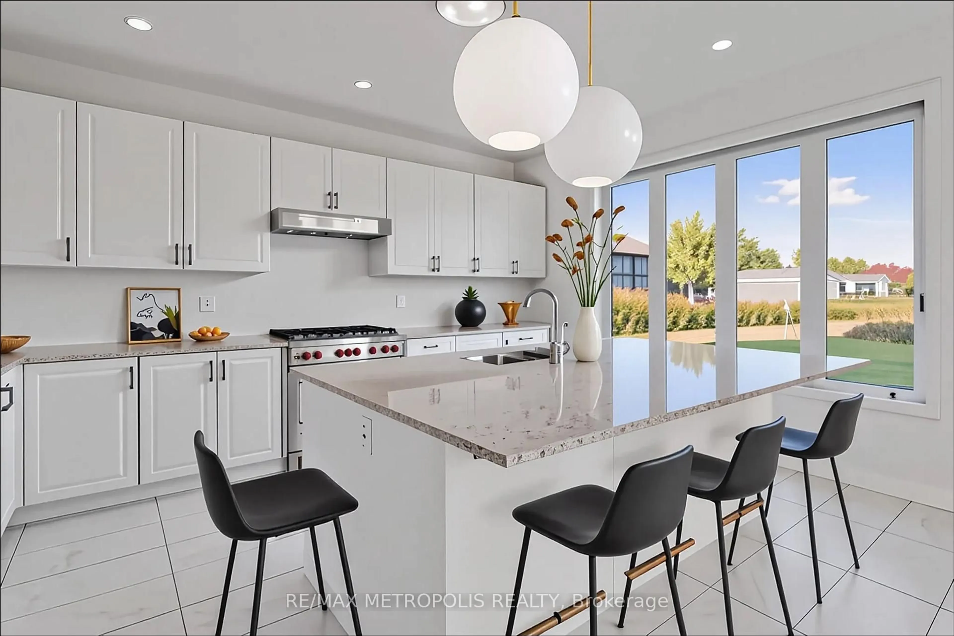 Contemporary kitchen, ceramic/tile floor for 108 Golden Meadows Dr #35, Otonabee-South Monaghan Ontario K9J 0K8