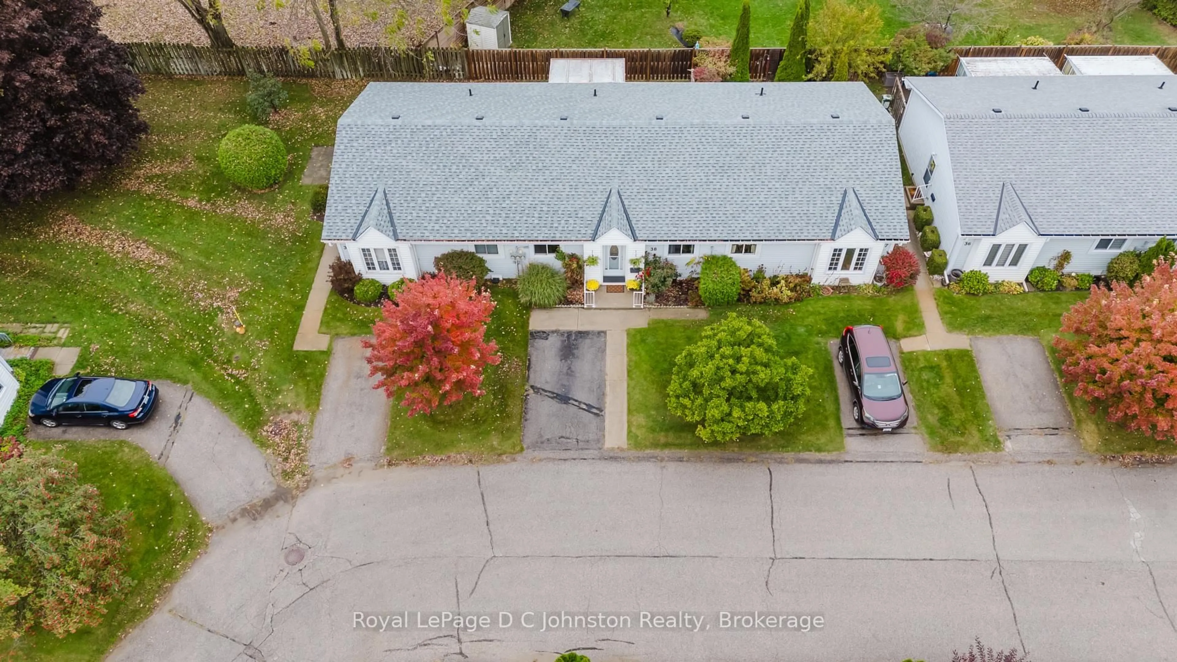 A pic from outside/outdoor area/front of a property/back of a property/a pic from drone, street for 303 Waterloo St #38, Saugeen Shores Ontario N0H 2C1
