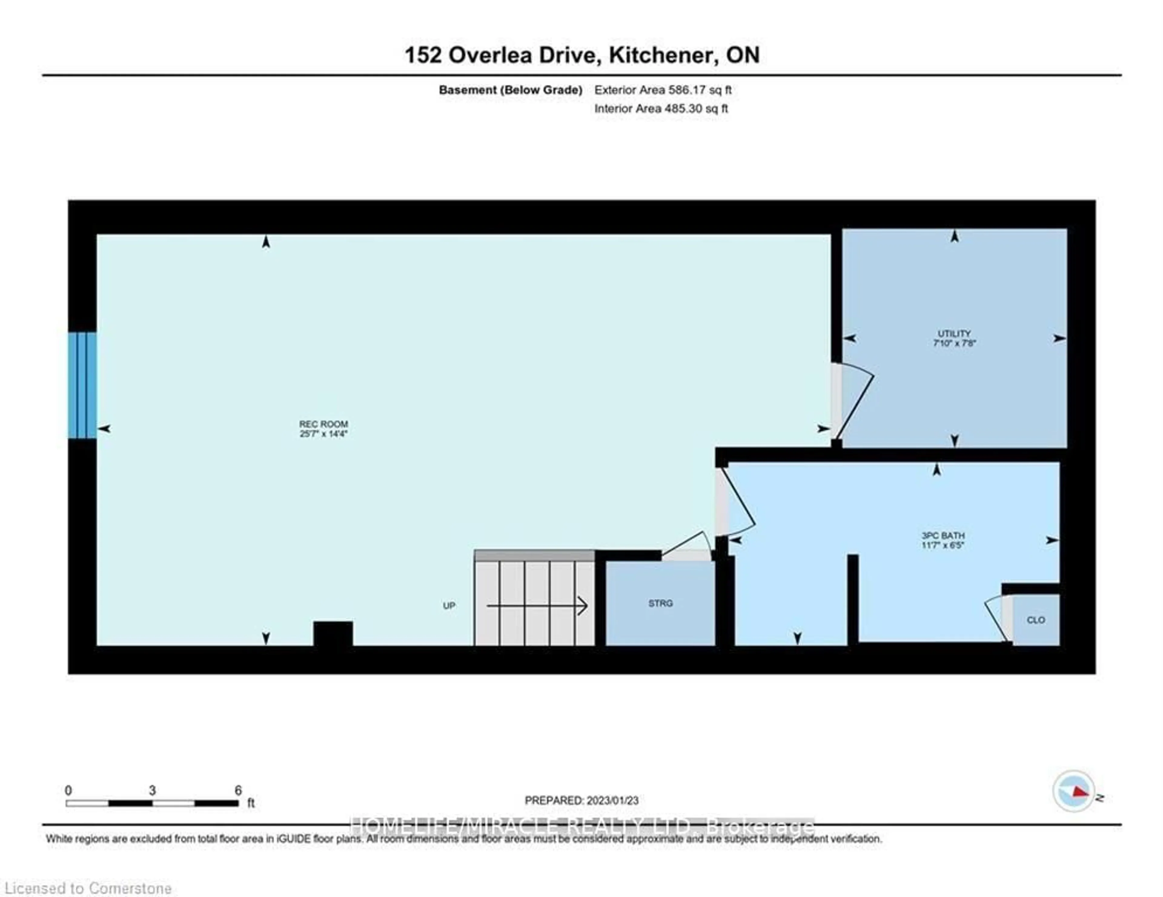 Floor plan for 152 Overlea Dr, Kitchener Ontario N2M 1T3