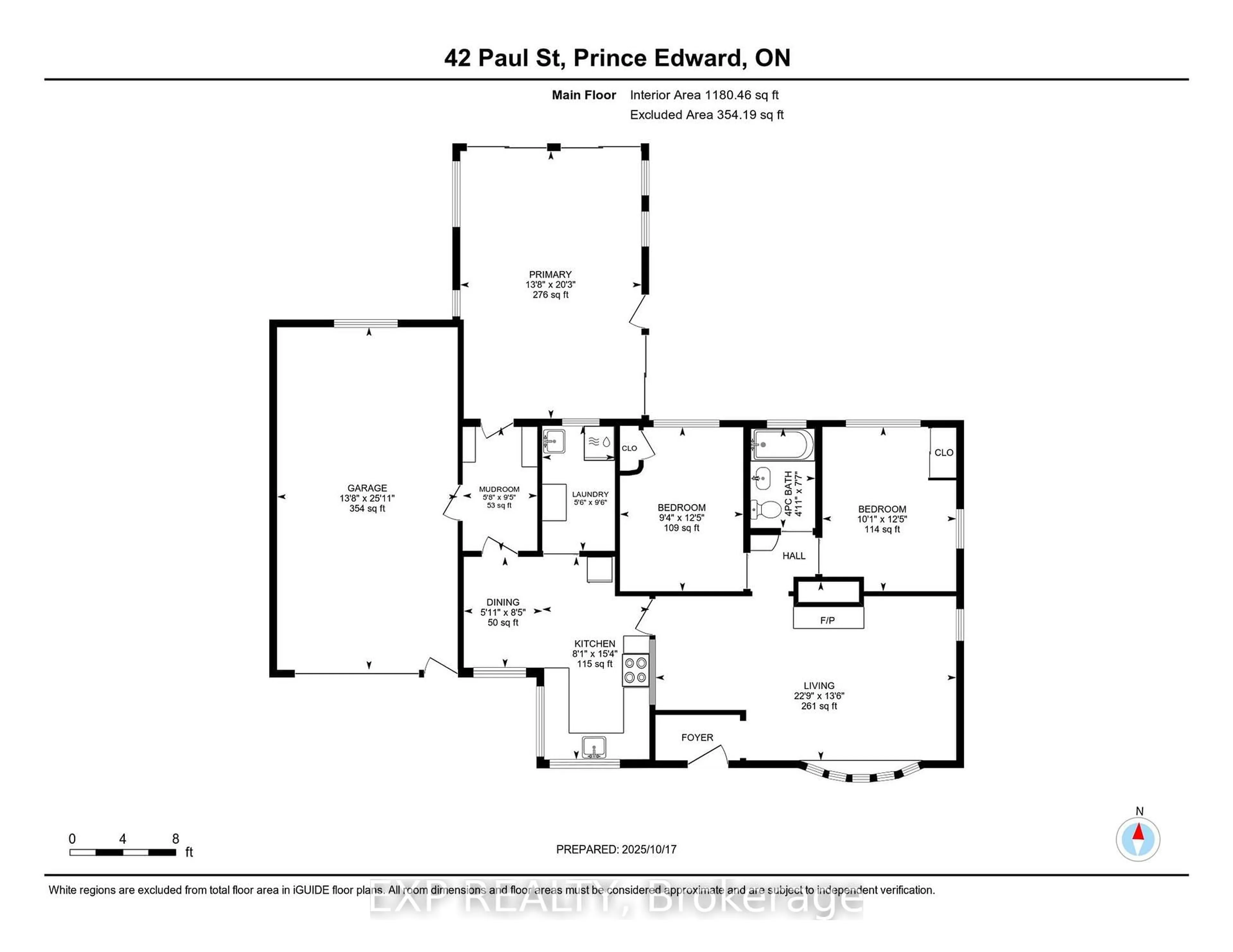 Floor plan for 42 Paul St, Prince Edward County Ontario K0K 2T0