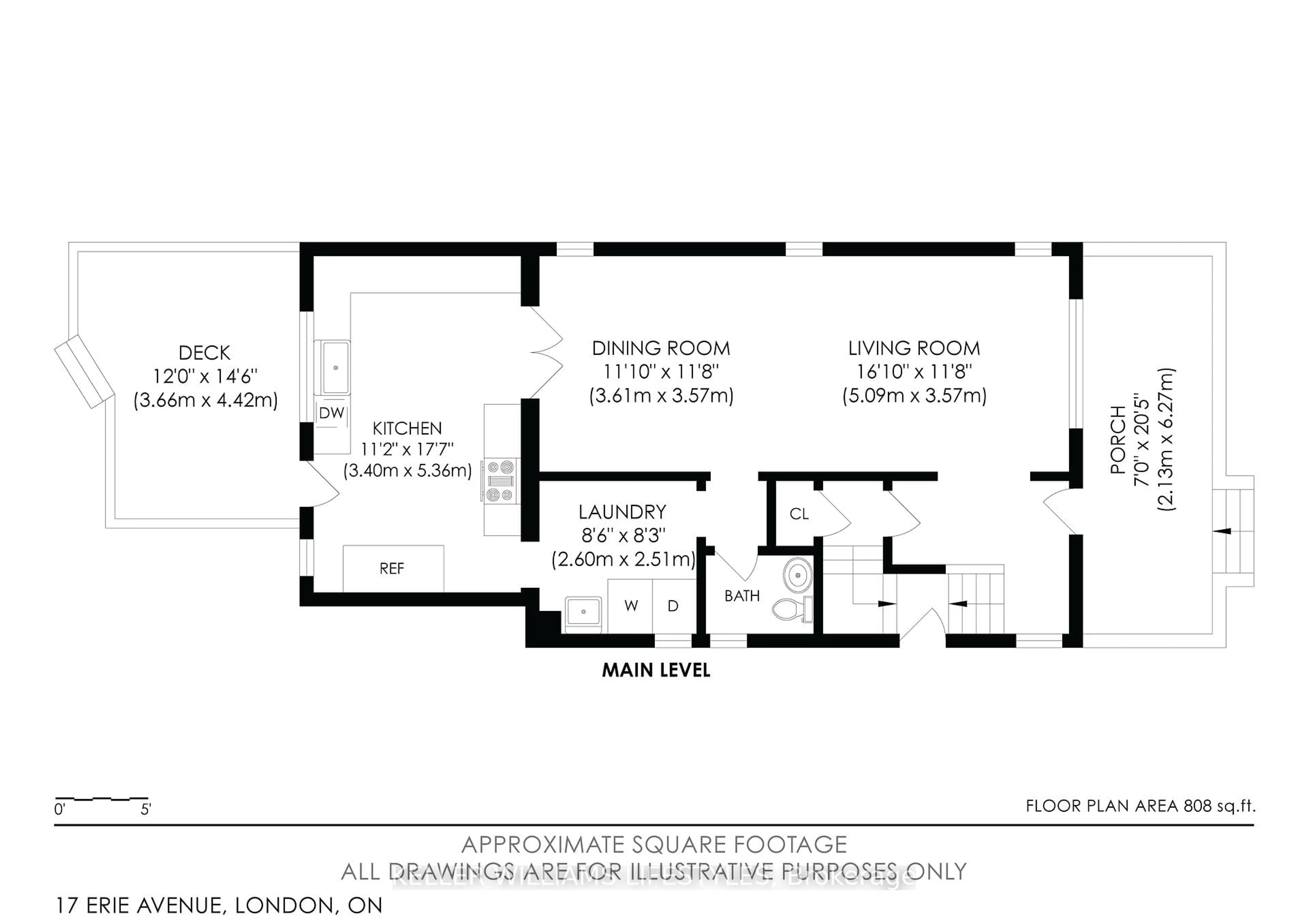 Floor plan for 17 Erie Ave, London South Ontario N6J 1H9