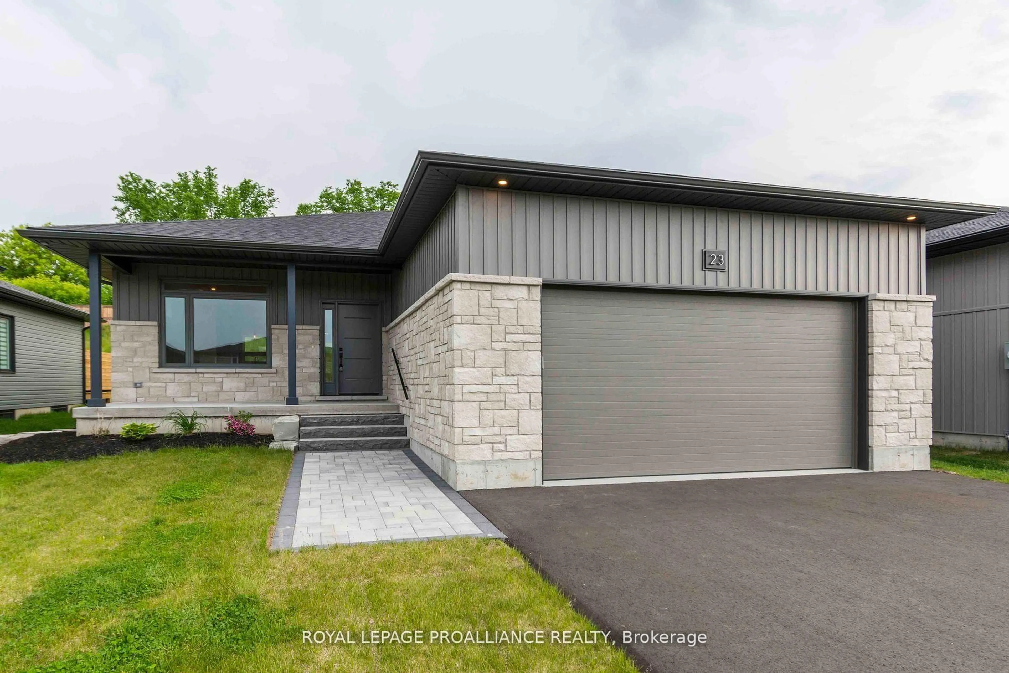Home with vinyl exterior material, street for 23 Schmidt Way, Quinte West Ontario K8V 0L5