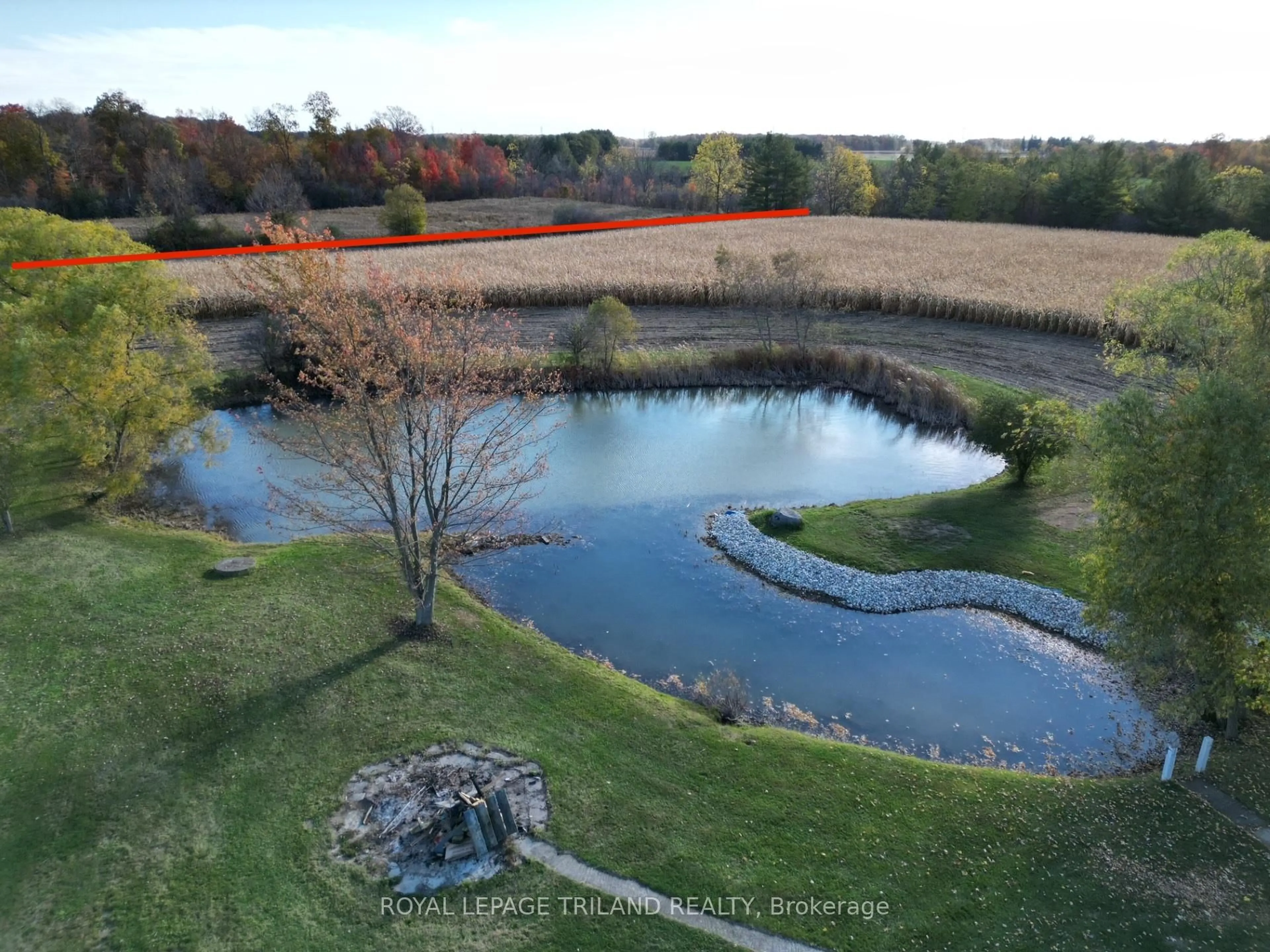 A pic from outside/outdoor area/front of a property/back of a property/a pic from drone, water/lake/river/ocean view for 32896 Chalmers Line, Dutton/Dunwich Ontario N0L 1P0