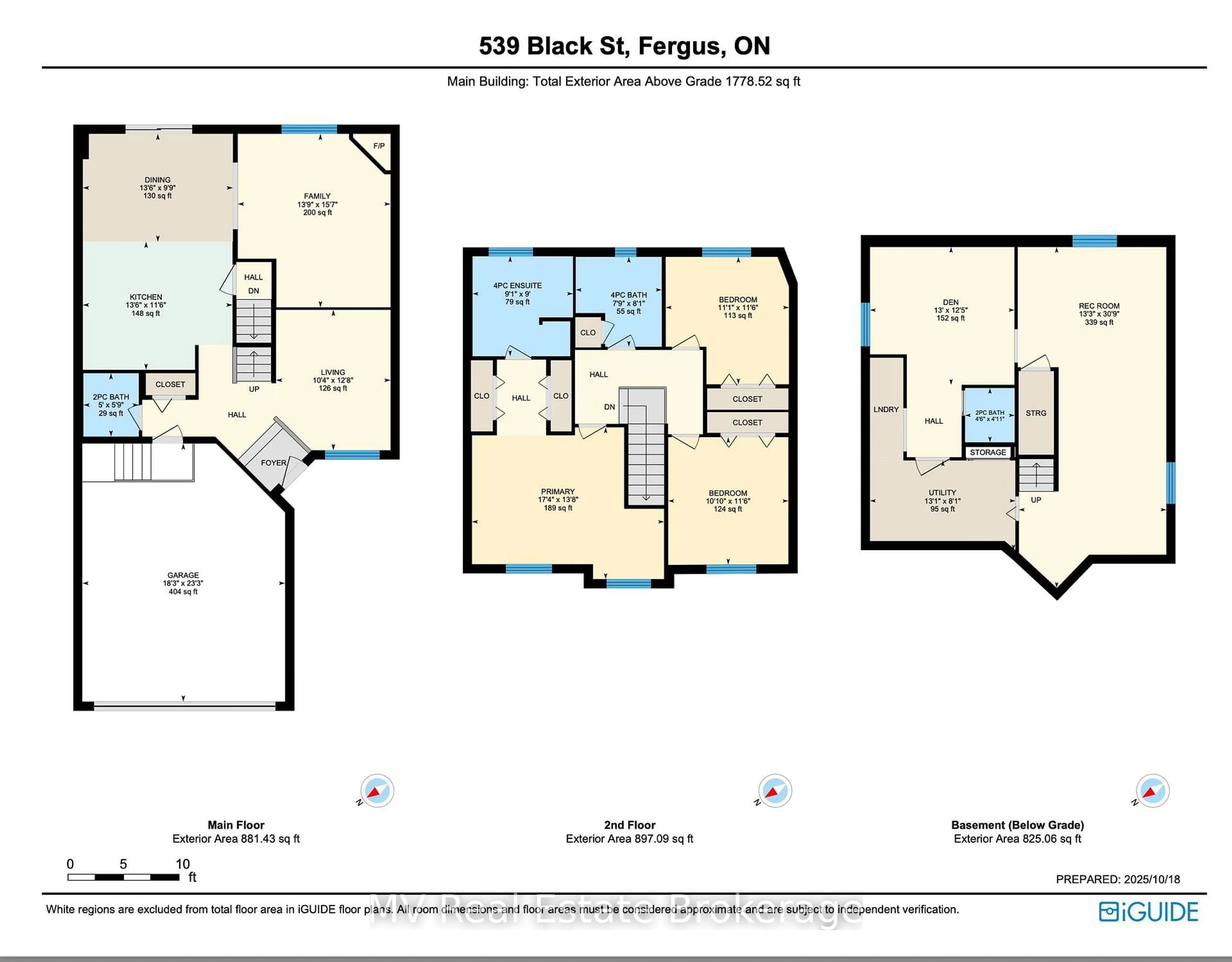 Floor plan for 539 Black St, Centre Wellington Ontario N1M 0A3