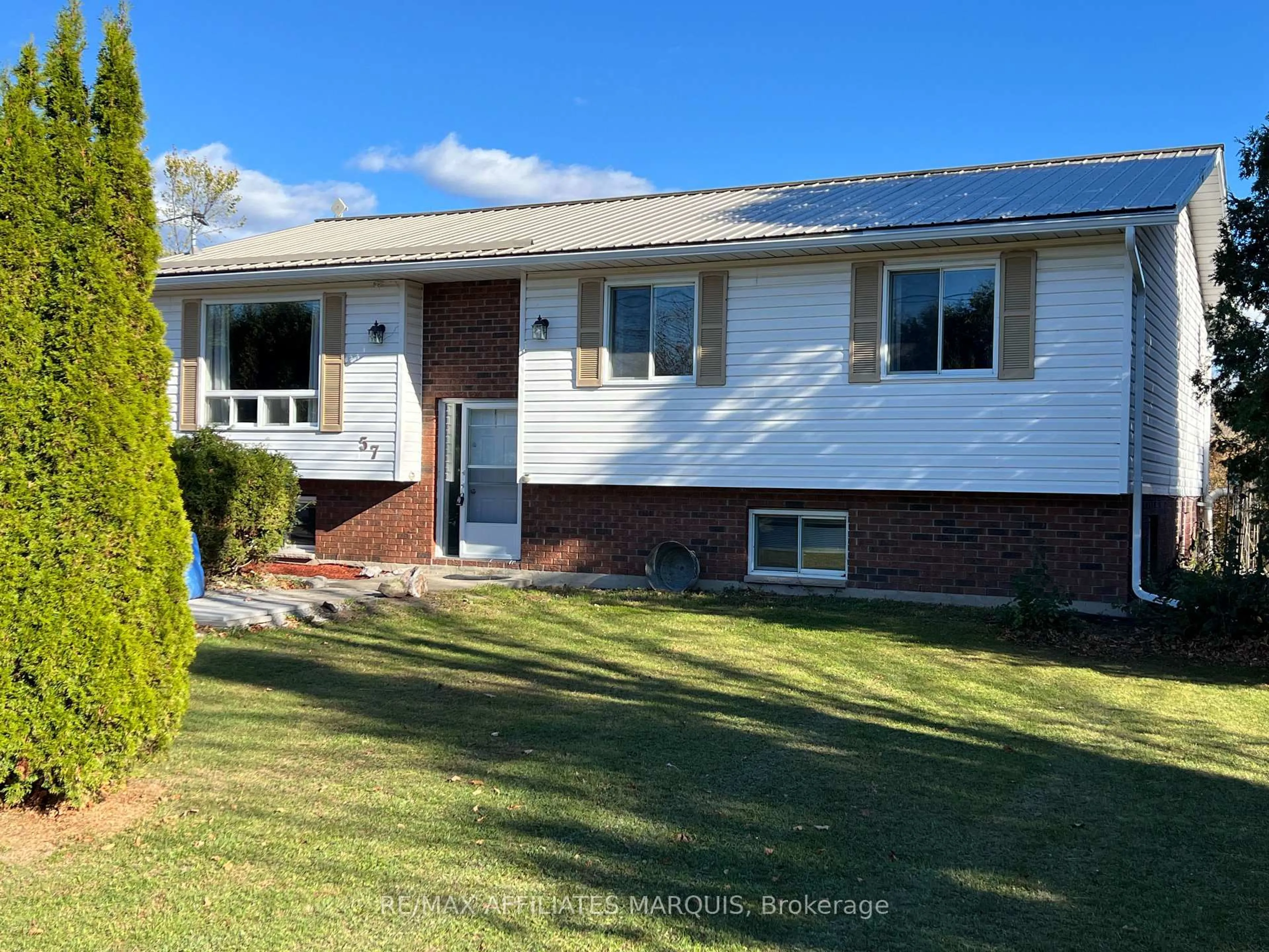 Home with vinyl exterior material, street for 57 Motts Mills Rd, Elizabethtown-Kitley Ontario K7A 4S5