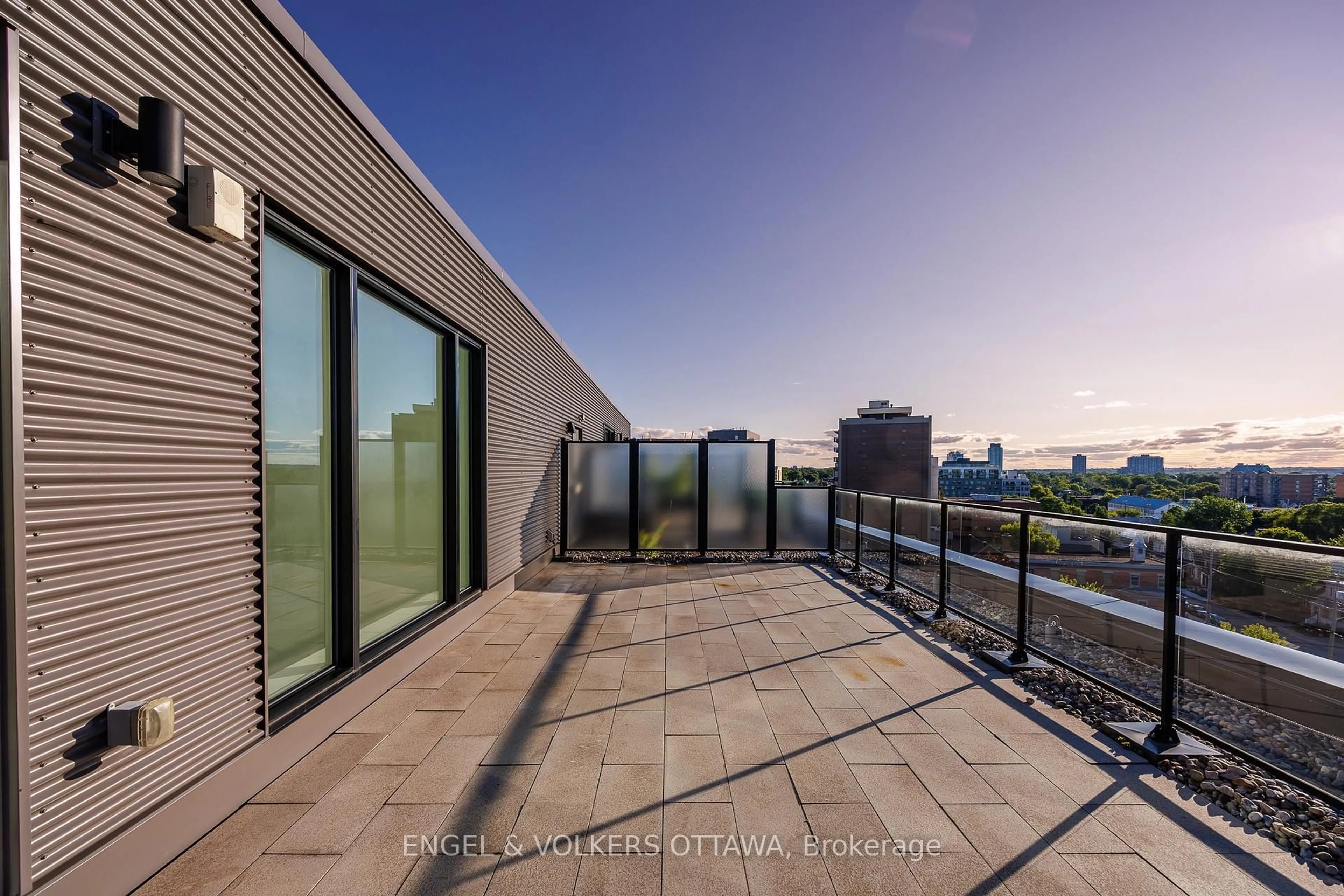 Patio, city buildings view from balcony for 10 Rosemount Ave #608, Ottawa Ontario K1Y 4G9