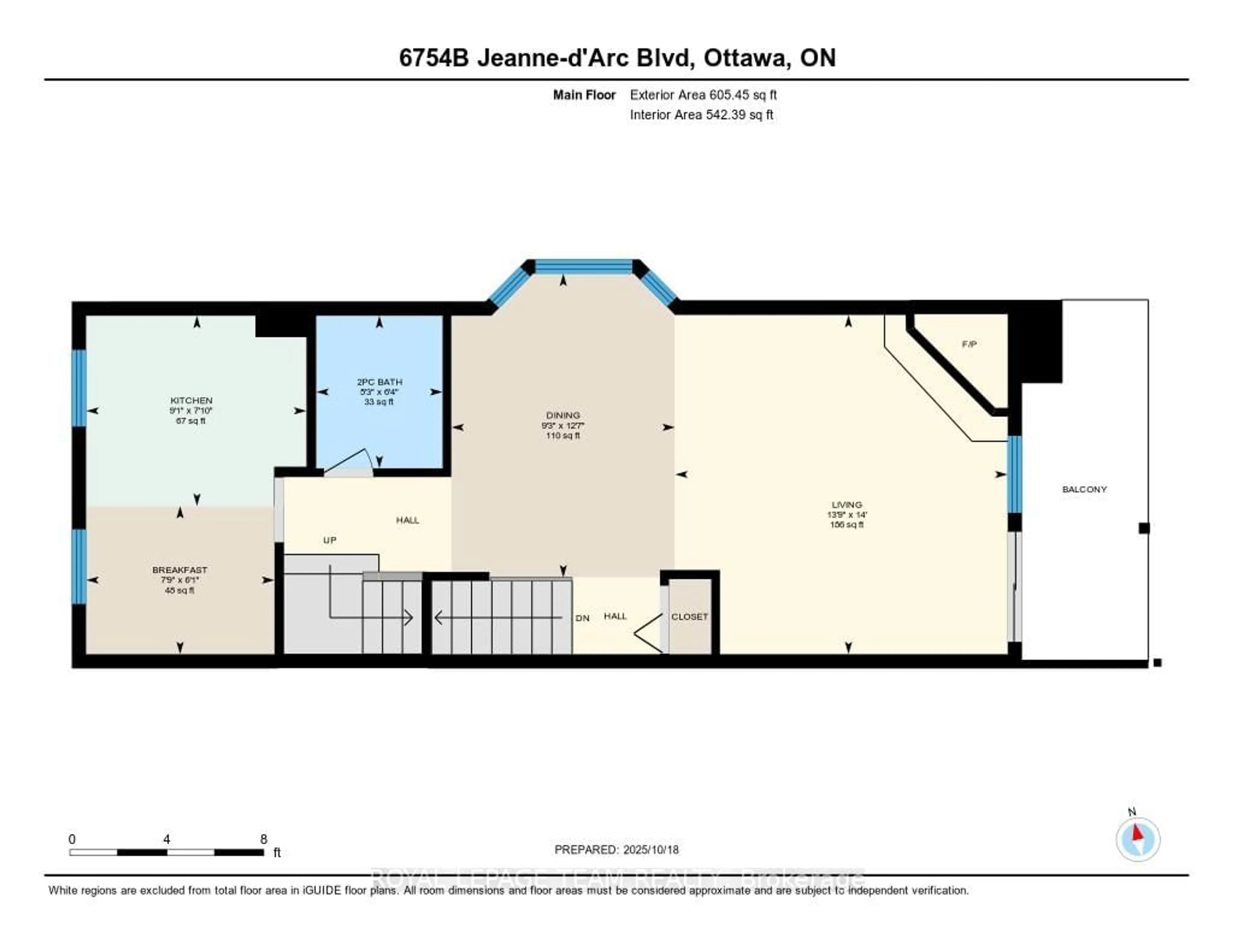 Floor plan for 6754 Jeanne D'Arc Blvd #B, Ottawa Ontario K1C 6E9