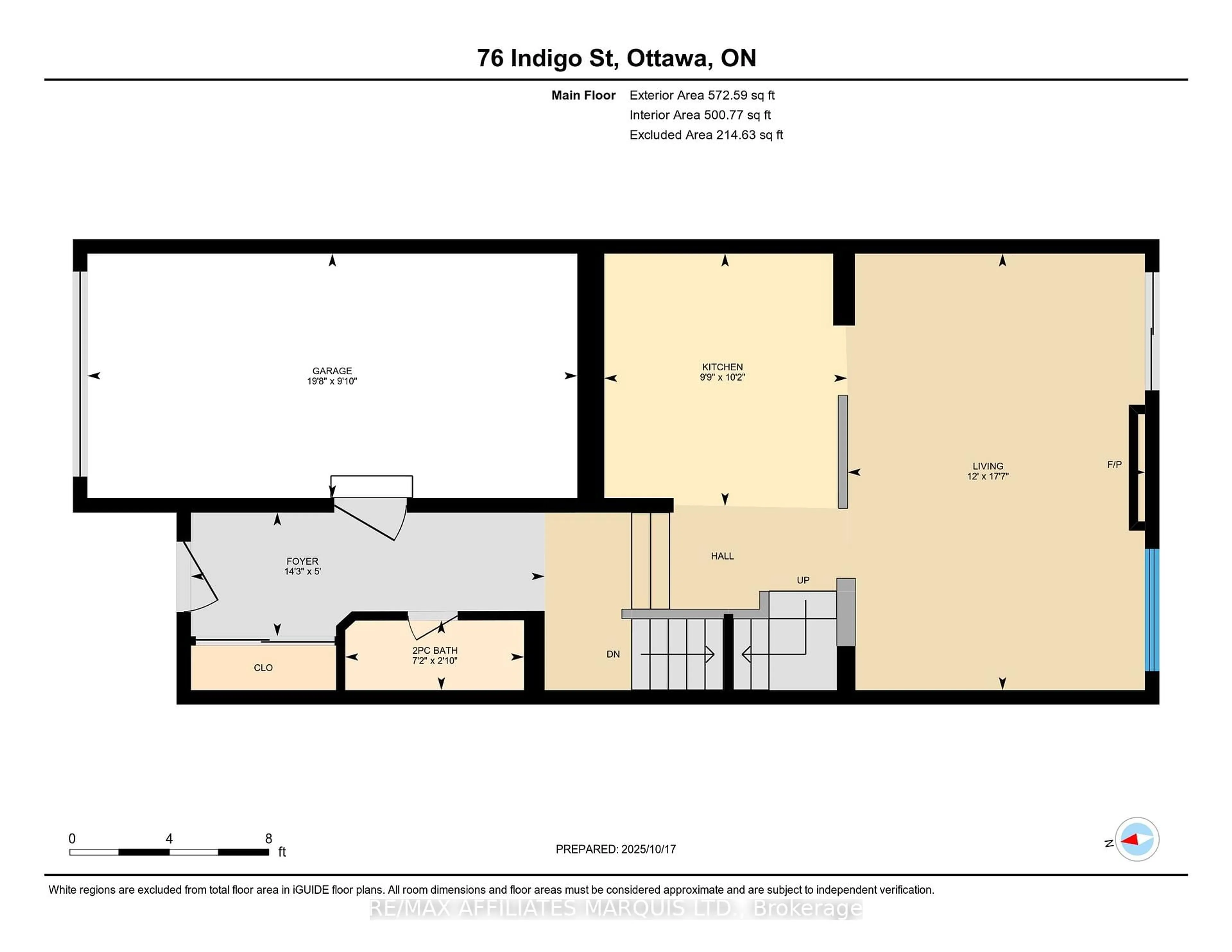 Floor plan for 76 Indigo St, Ottawa Ontario K1J 0A8