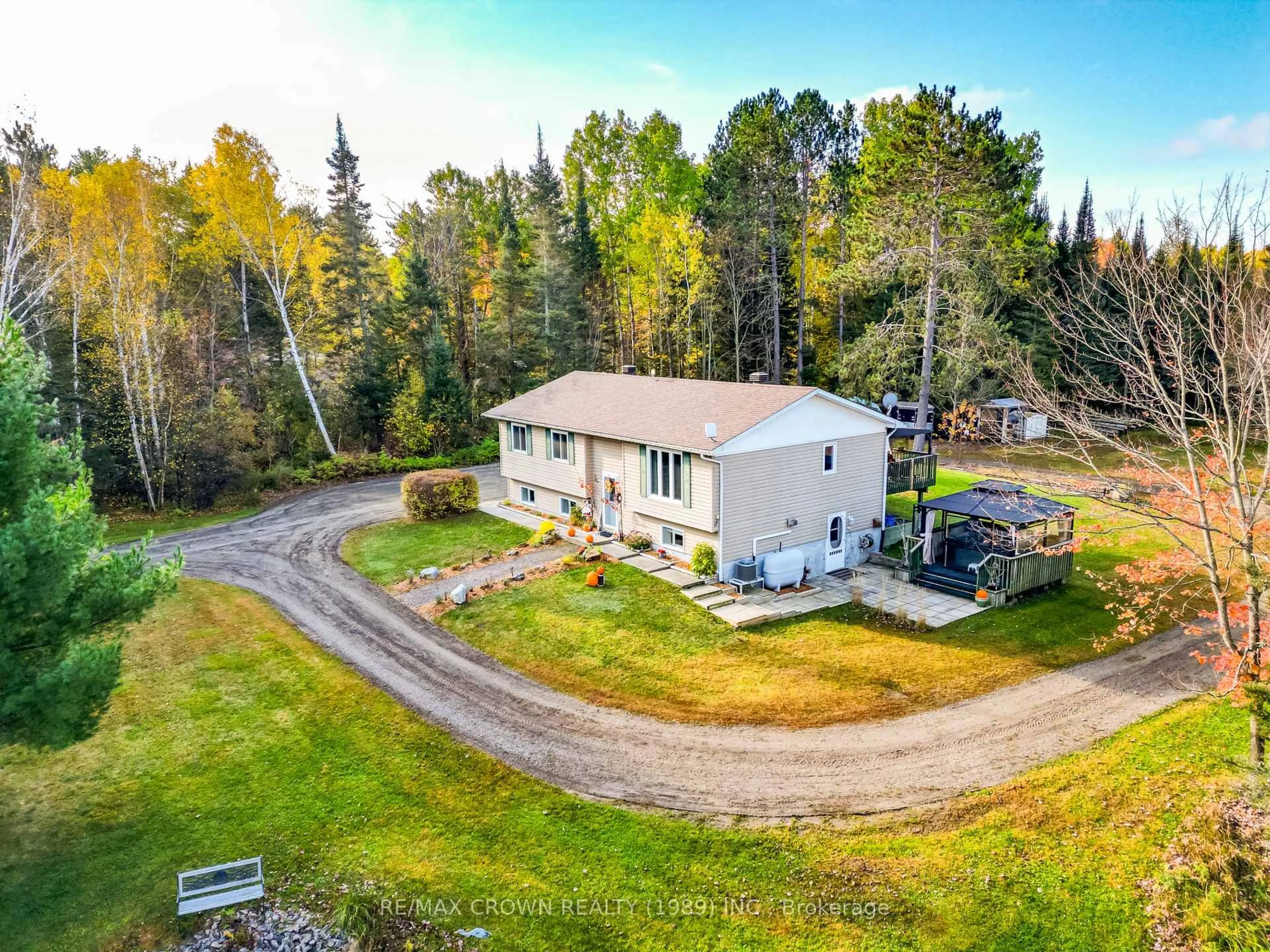 A pic from outside/outdoor area/front of a property/back of a property/a pic from drone, unknown for 65 Byers Rd, Callander Ontario P0H 1H0