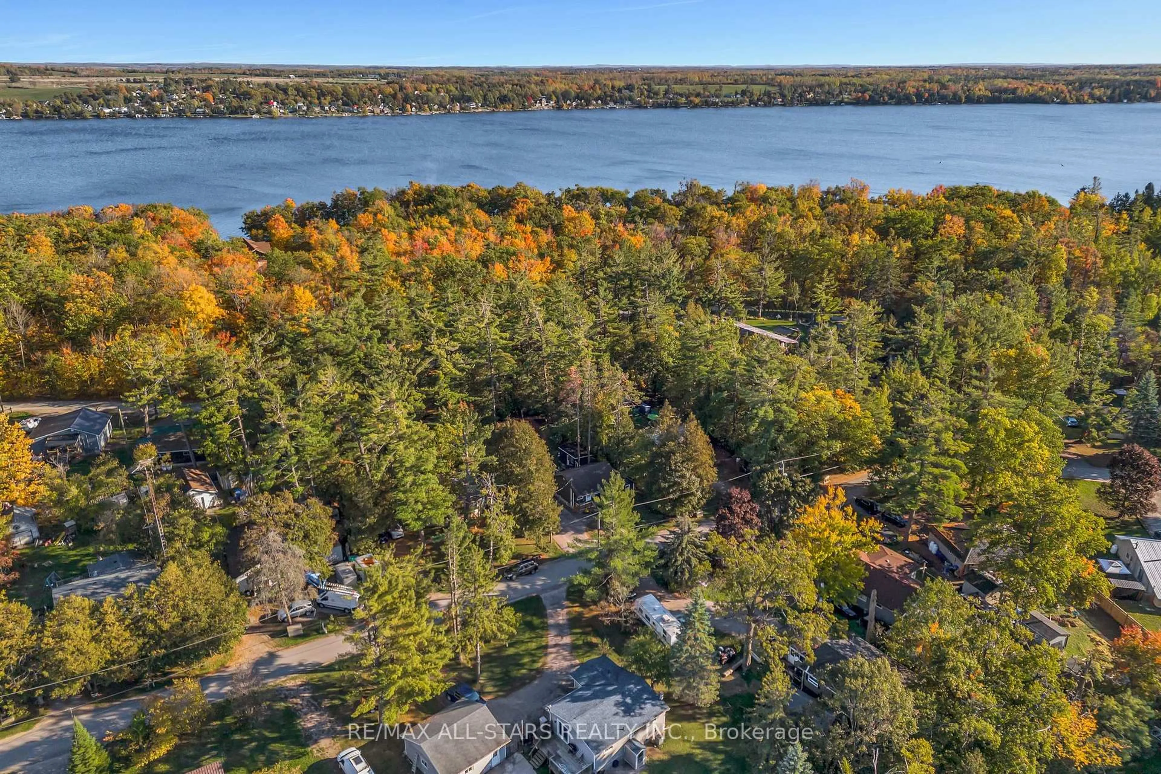 A pic from outside/outdoor area/front of a property/back of a property/a pic from drone, water/lake/river/ocean view for 16 Parkhill Dr, Kawartha Lakes Ontario K0M 1N0