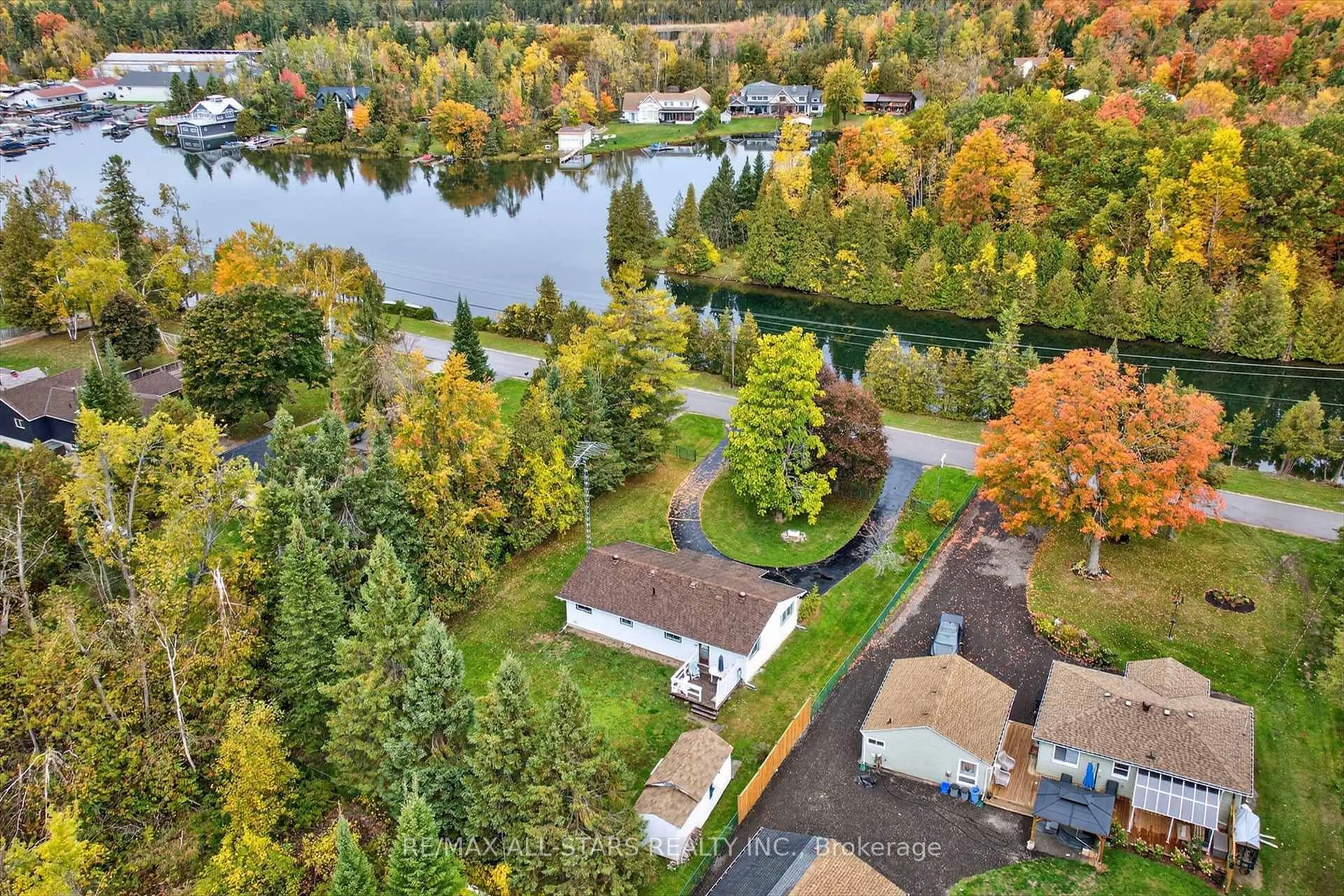 A pic from outside/outdoor area/front of a property/back of a property/a pic from drone, water/lake/river/ocean view for 104 Trent Canal Rd, Kawartha Lakes Ontario L9P 1M7